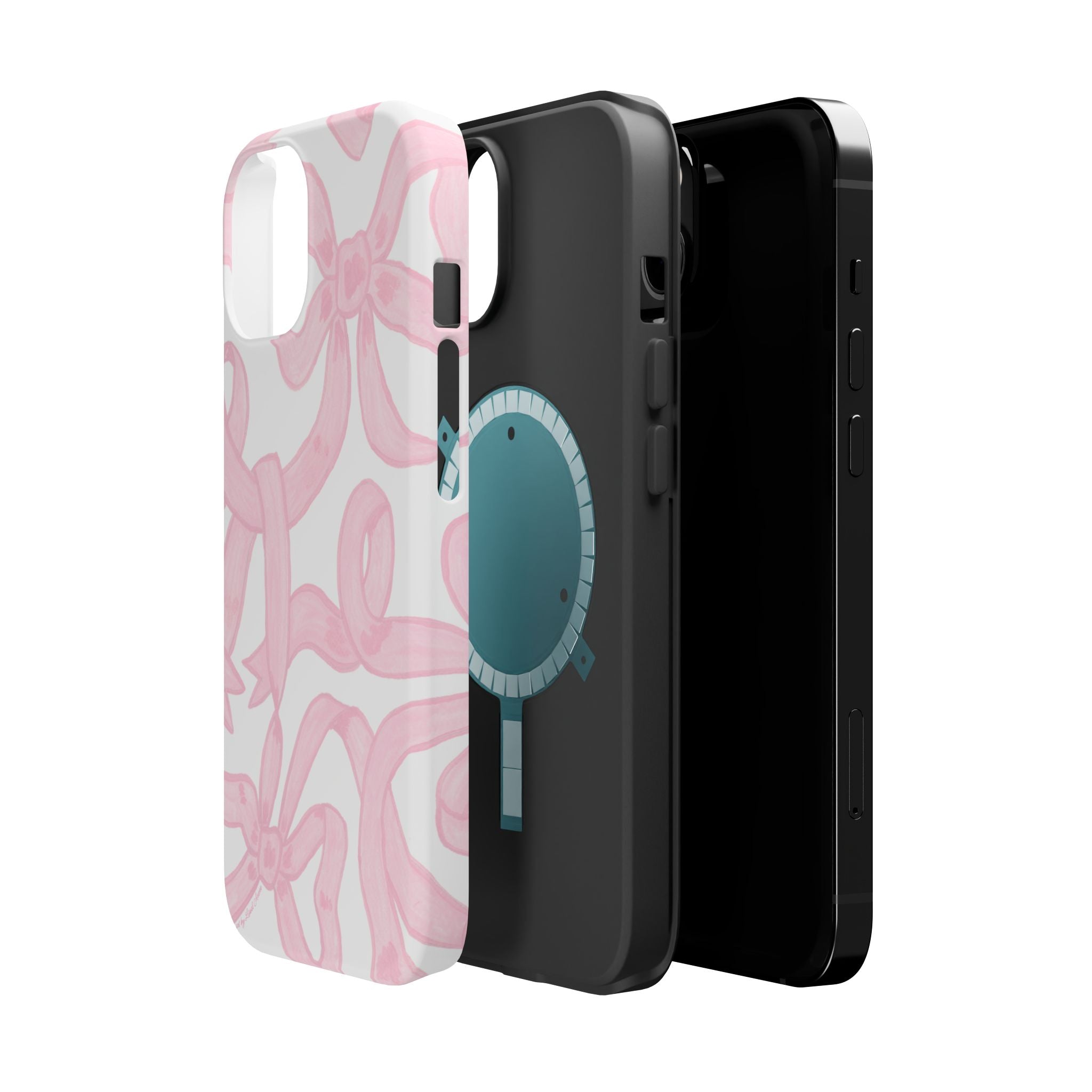 Pink & White Bows MagSafe Tough Case  [iPhone 13 - iPhone 16]