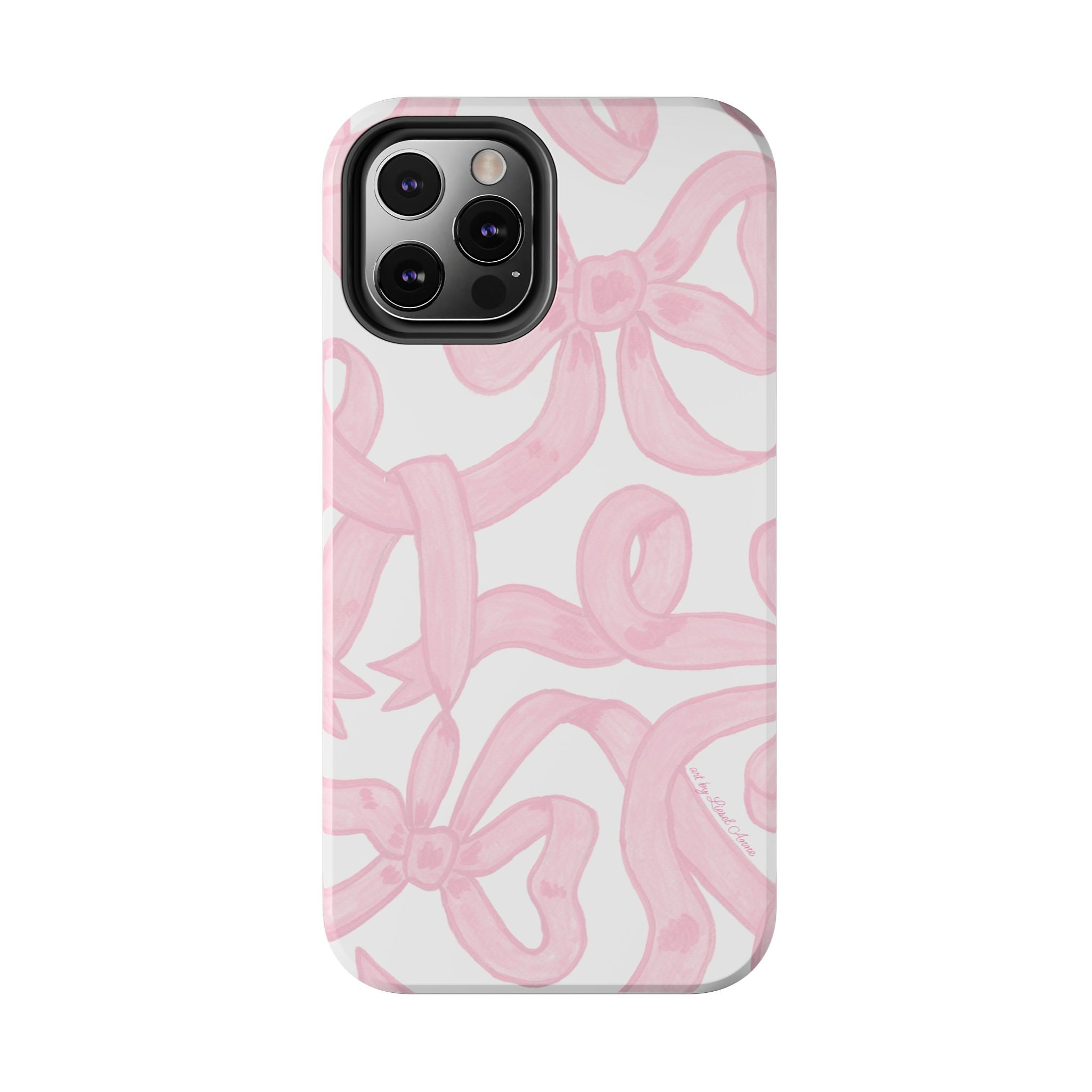 Pink Bows Phone Case - Tough Dual Layer Protection for iPhone 11 to 14