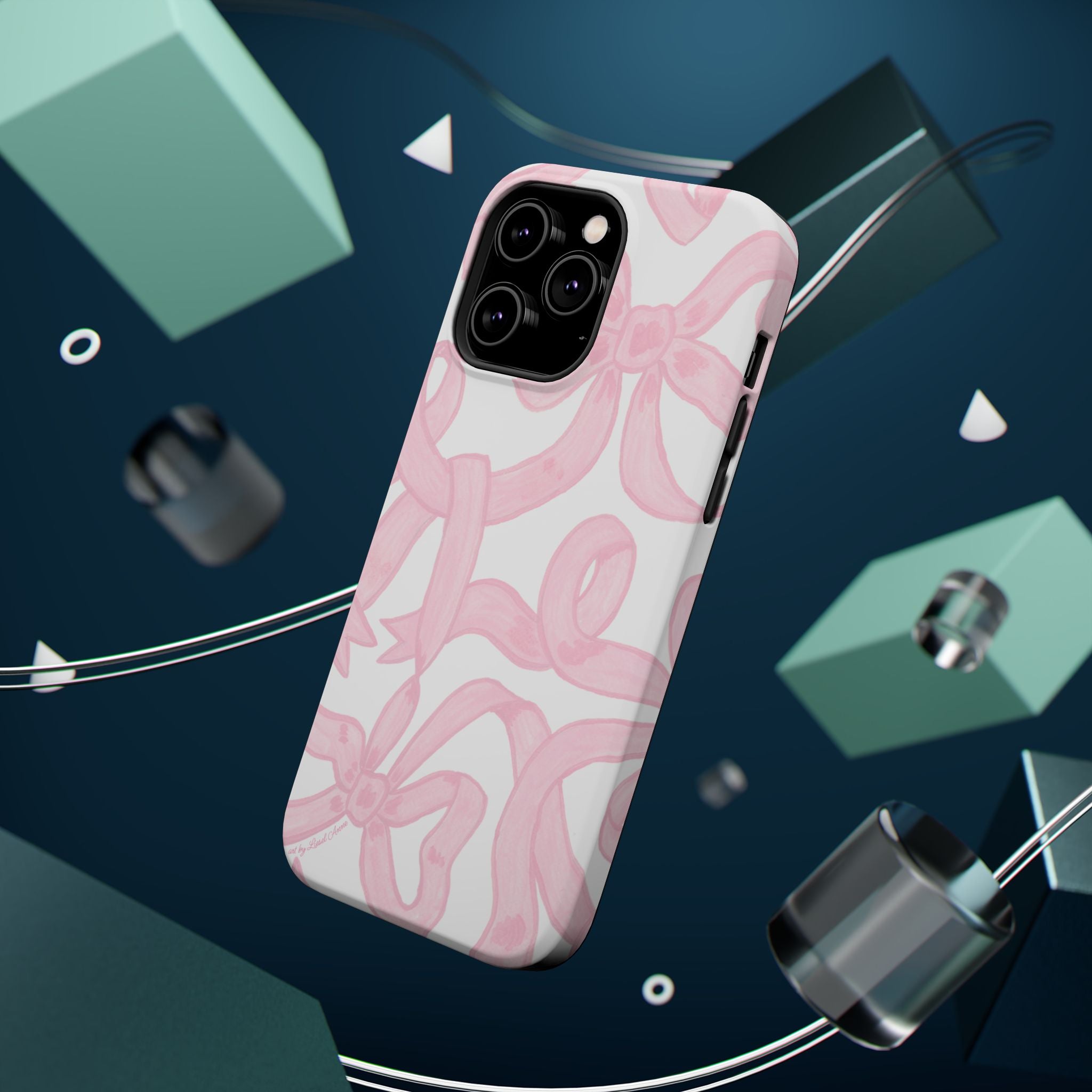 Pink & White Bows MagSafe Tough Case  [iPhone 13 - iPhone 16]
