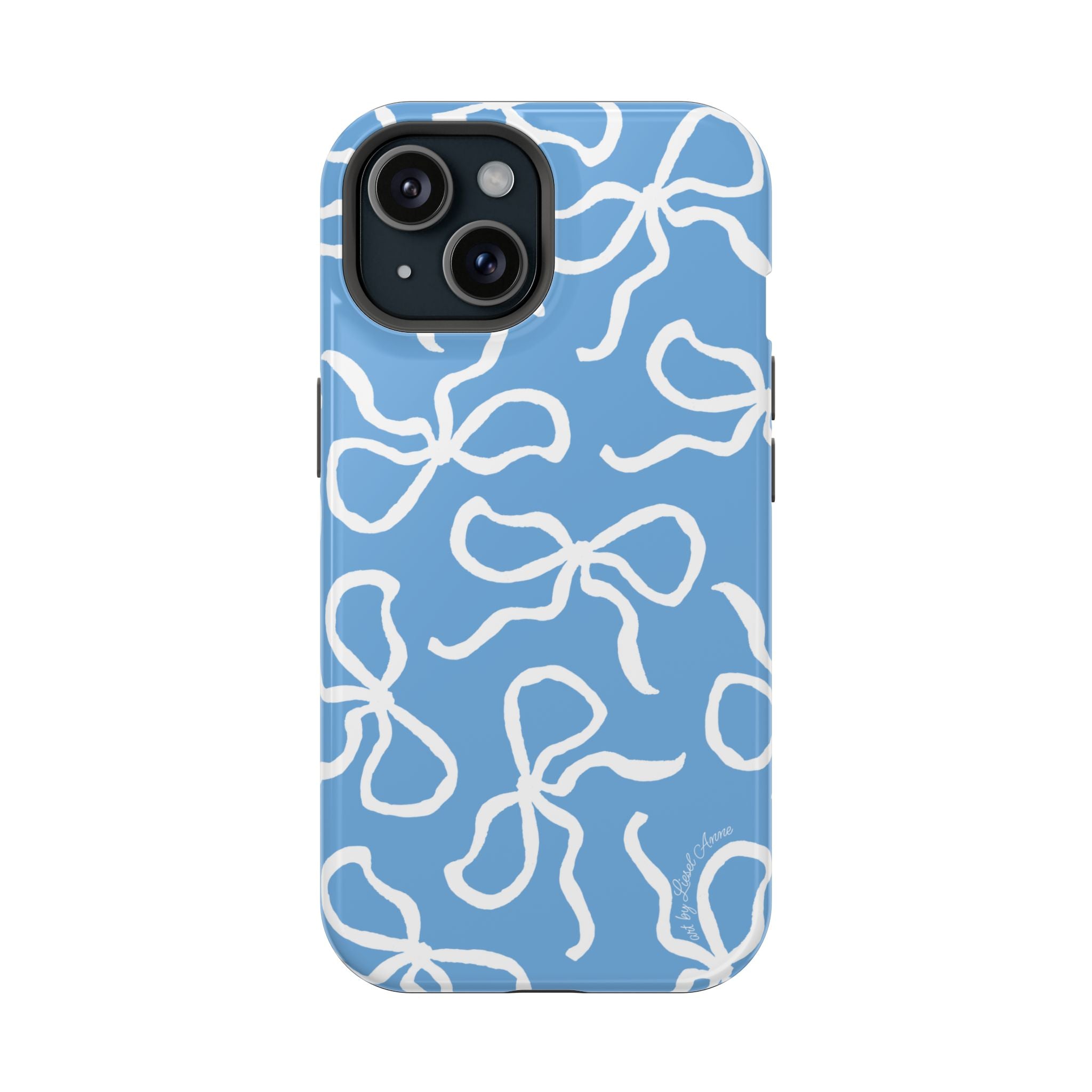 Blue & White Bows MagSafe Tough Case [iPhone 13 - iPhone 16]