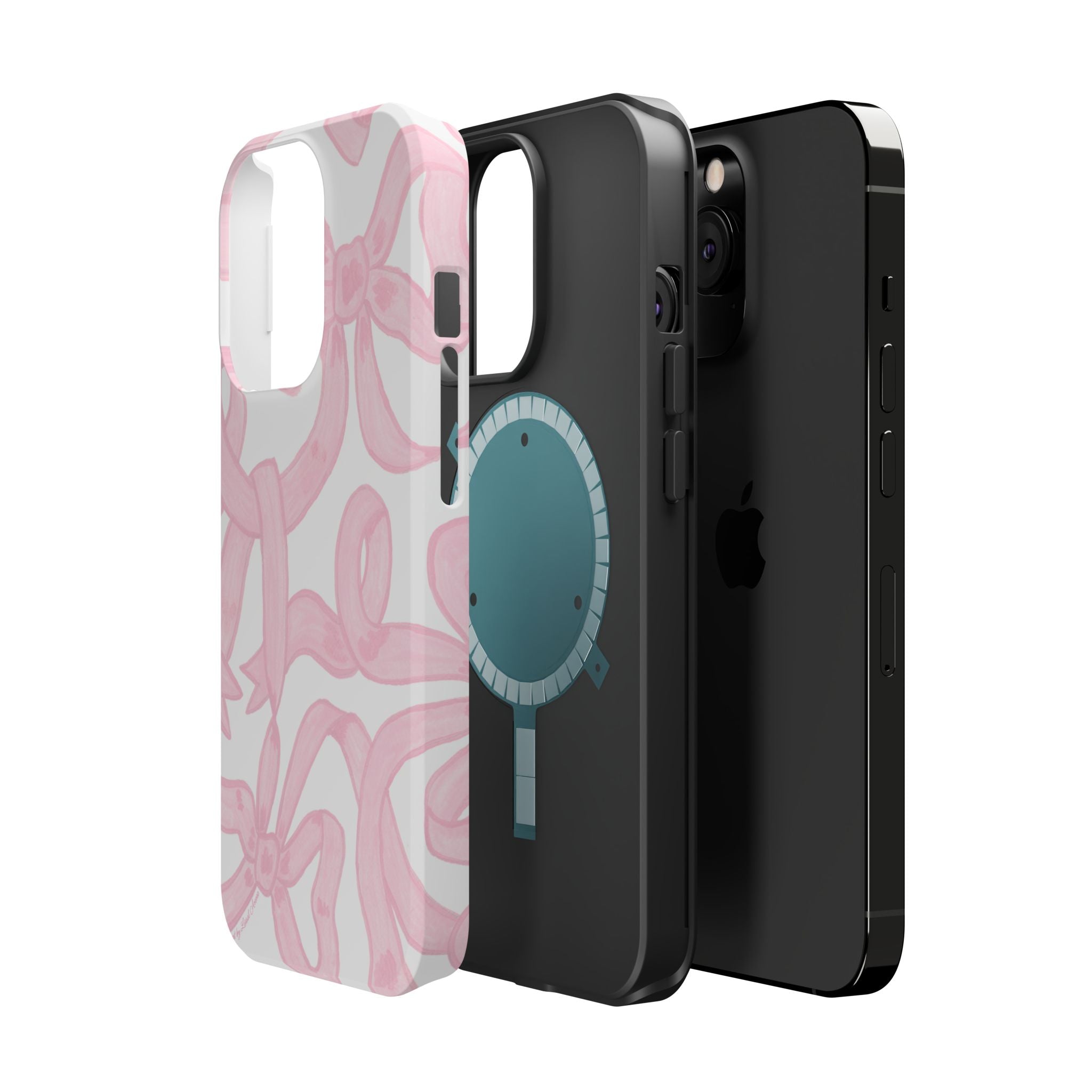 Pink & White Bows MagSafe Tough Case  [iPhone 13 - iPhone 16]