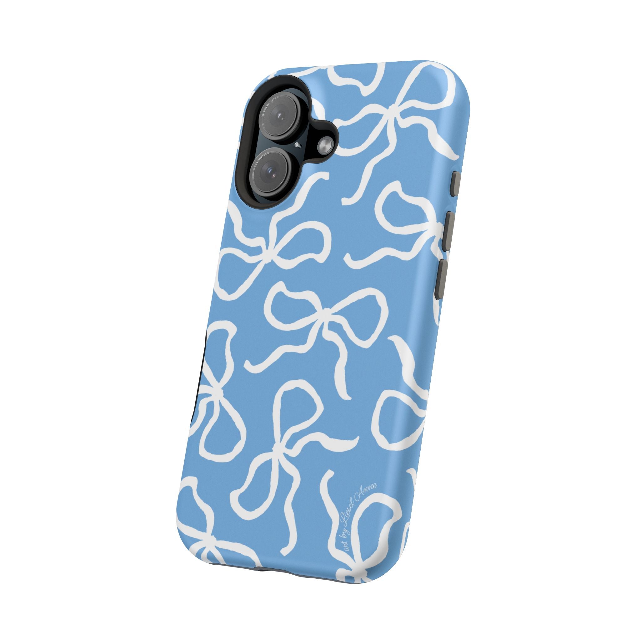 Blue & White Bows MagSafe Tough Case [iPhone 13 - iPhone 16]