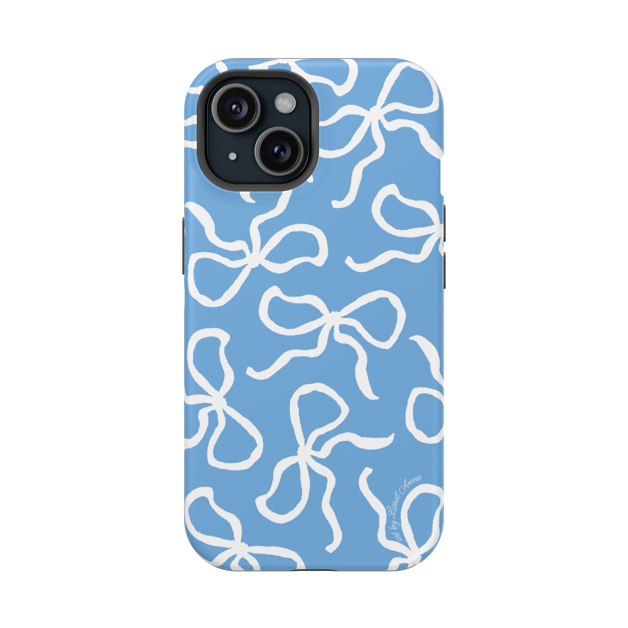 Blue & White Bows MagSafe Tough Case [iPhone 13 - iPhone 16]