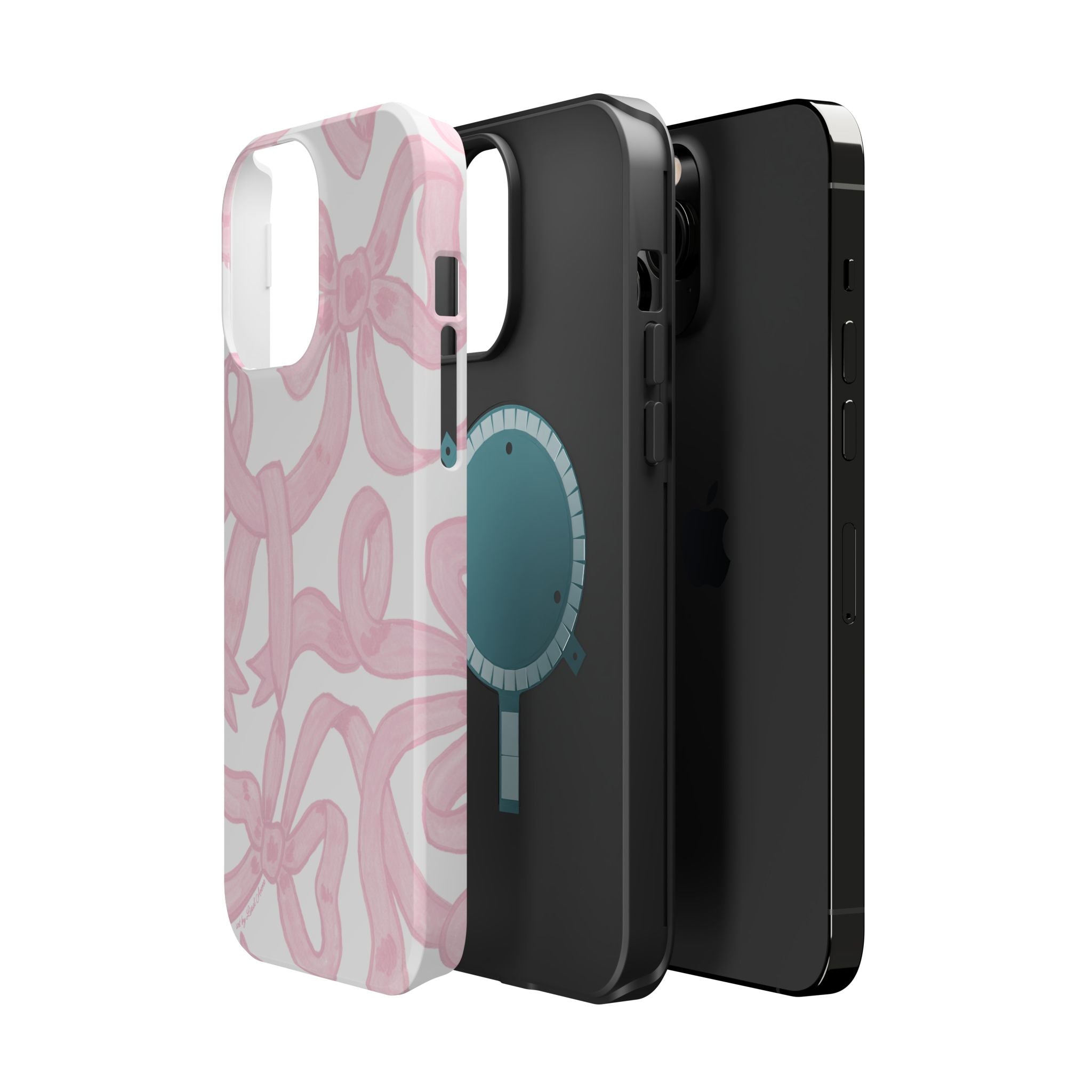 Pink & White Bows MagSafe Tough Case  [iPhone 13 - iPhone 16]