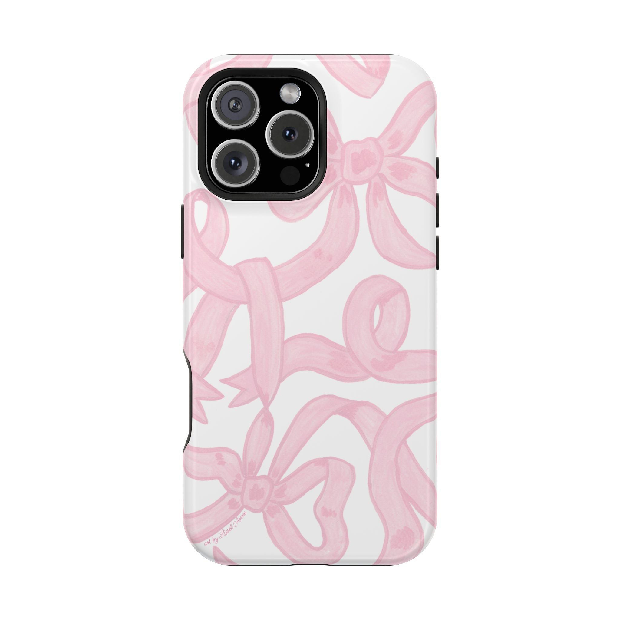 Pink & White Bows MagSafe Tough Case  [iPhone 13 - iPhone 16]