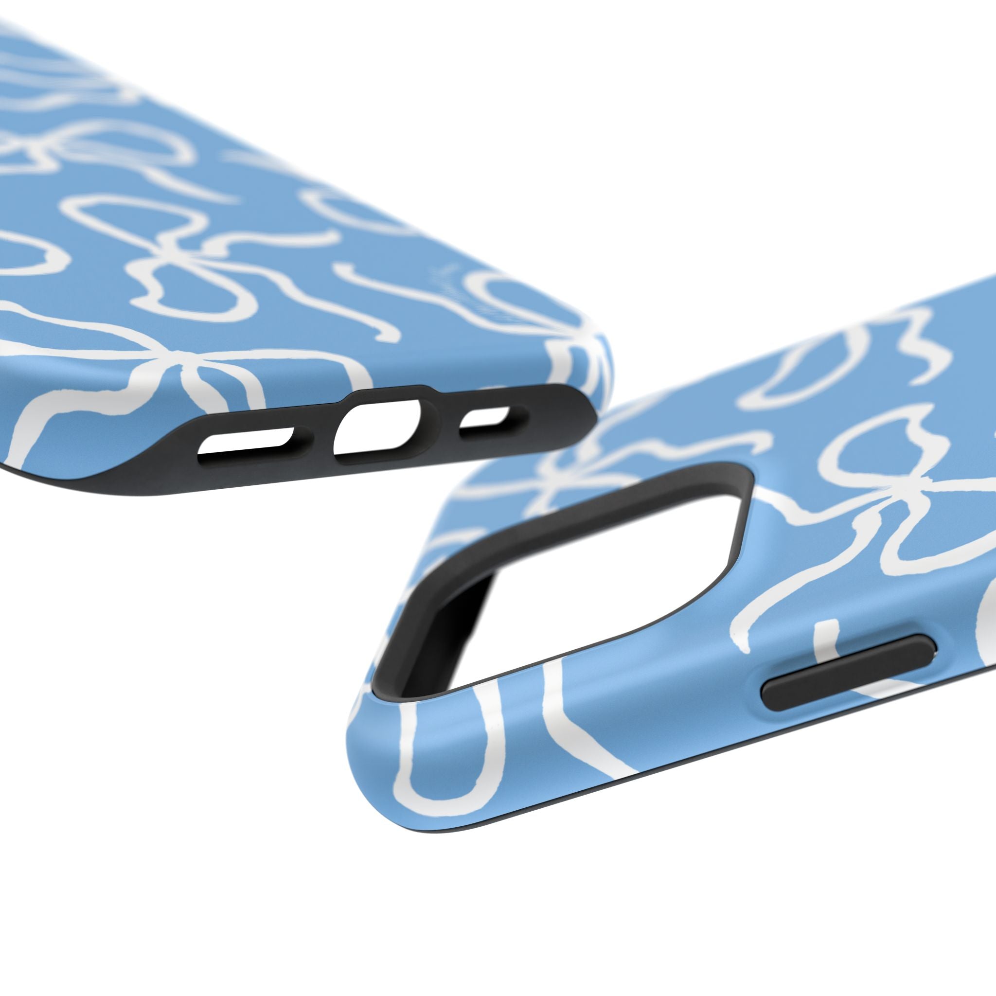 Blue & White Bows MagSafe Tough Case [iPhone 13 - iPhone 16]