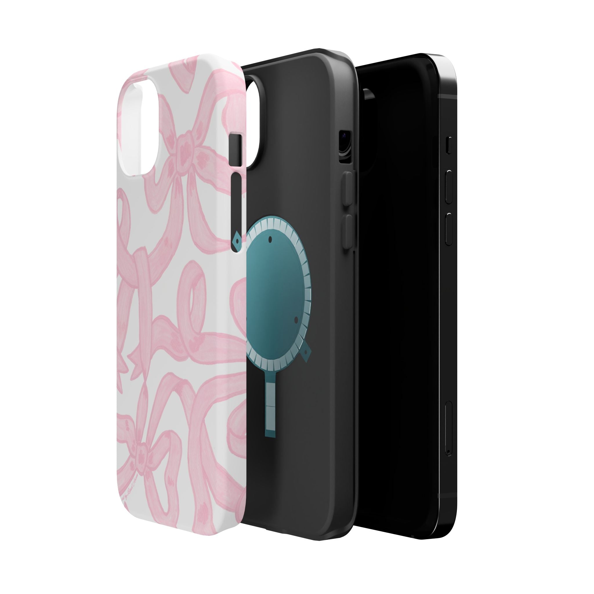 Pink & White Bows MagSafe Tough Case  [iPhone 13 - iPhone 16]