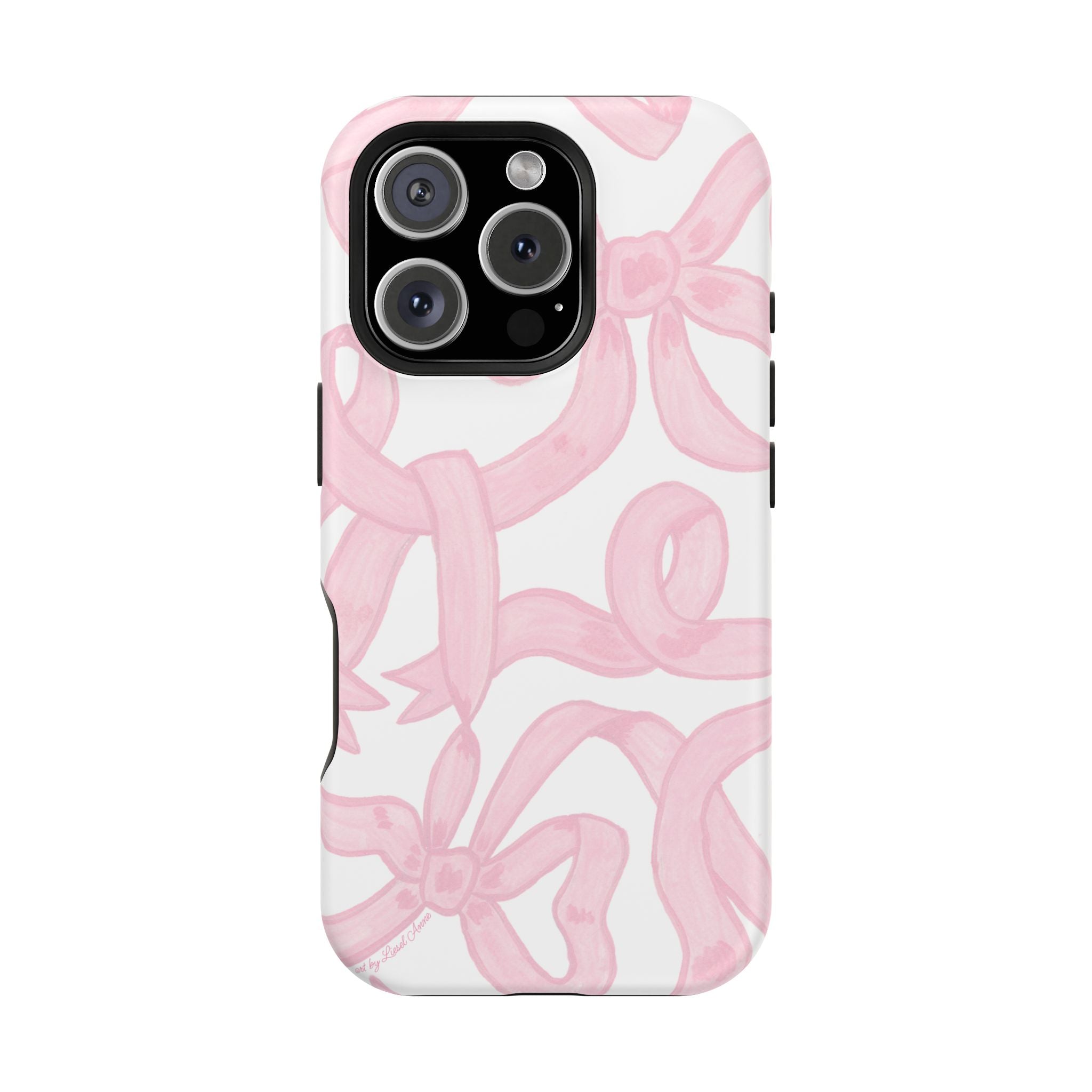 Pink & White Bows MagSafe Tough Case  [iPhone 13 - iPhone 16]
