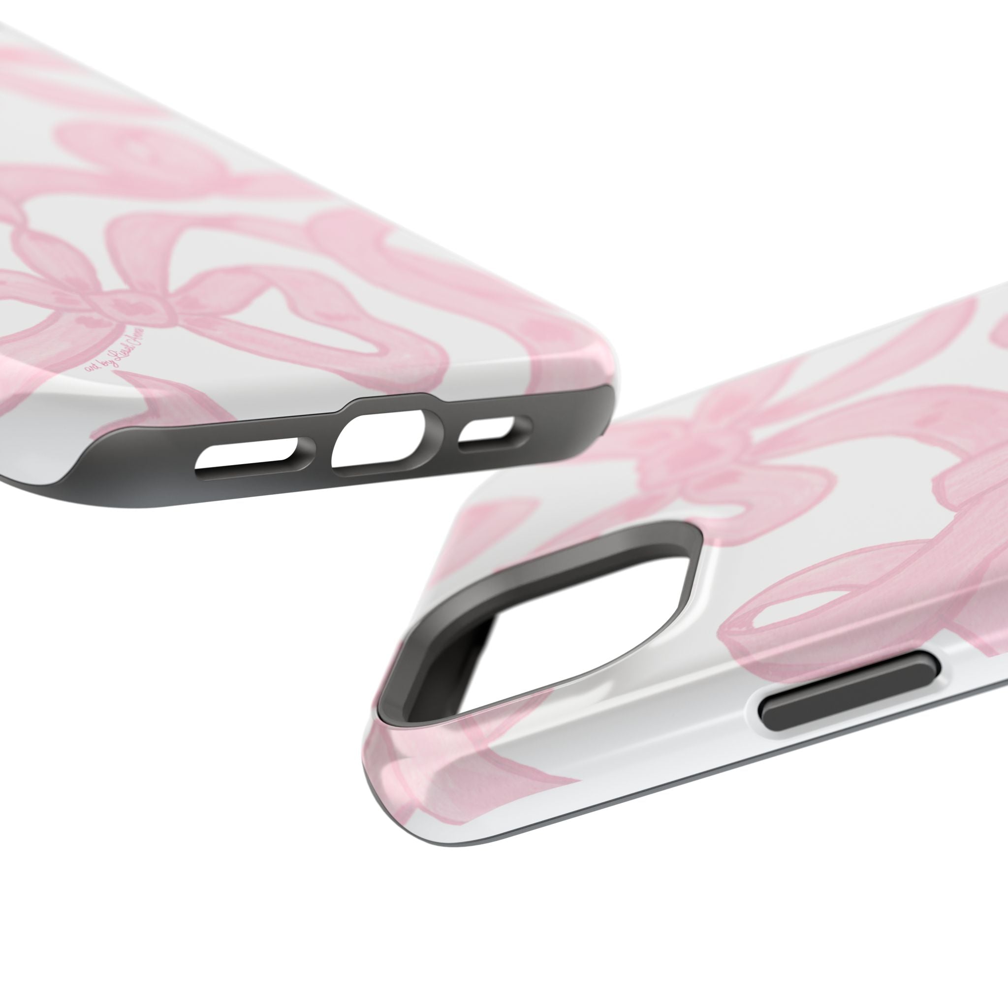 Pink & White Bows MagSafe Tough Case  [iPhone 13 - iPhone 16]