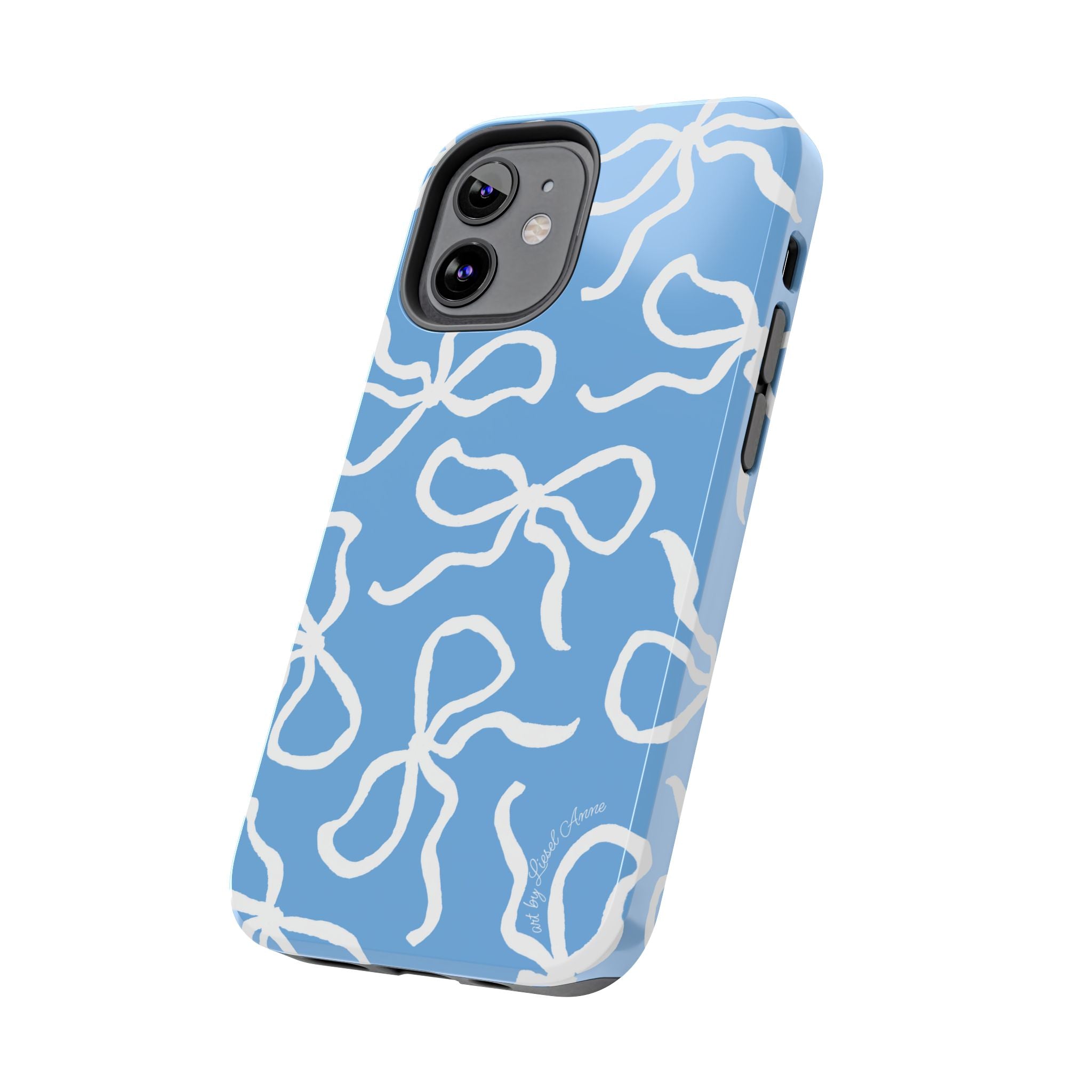Blue & White Bows Tough Case [iPhone 14 - iPhone 11]