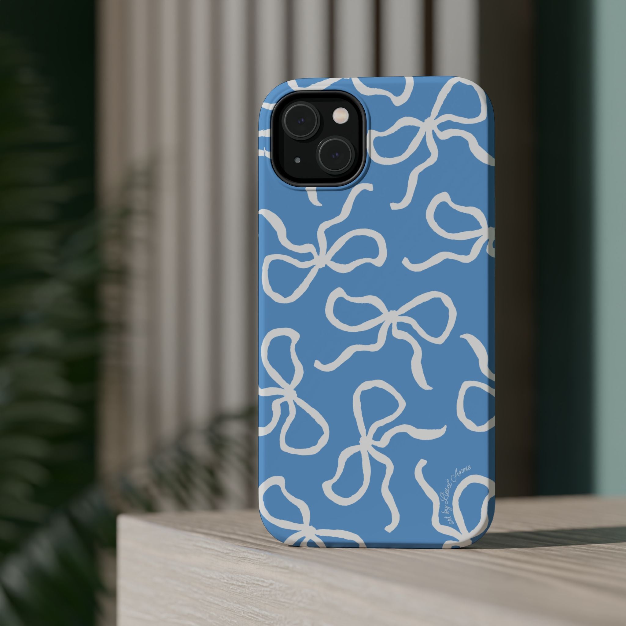 Blue & White Bows MagSafe Tough Case [iPhone 13 - iPhone 16]