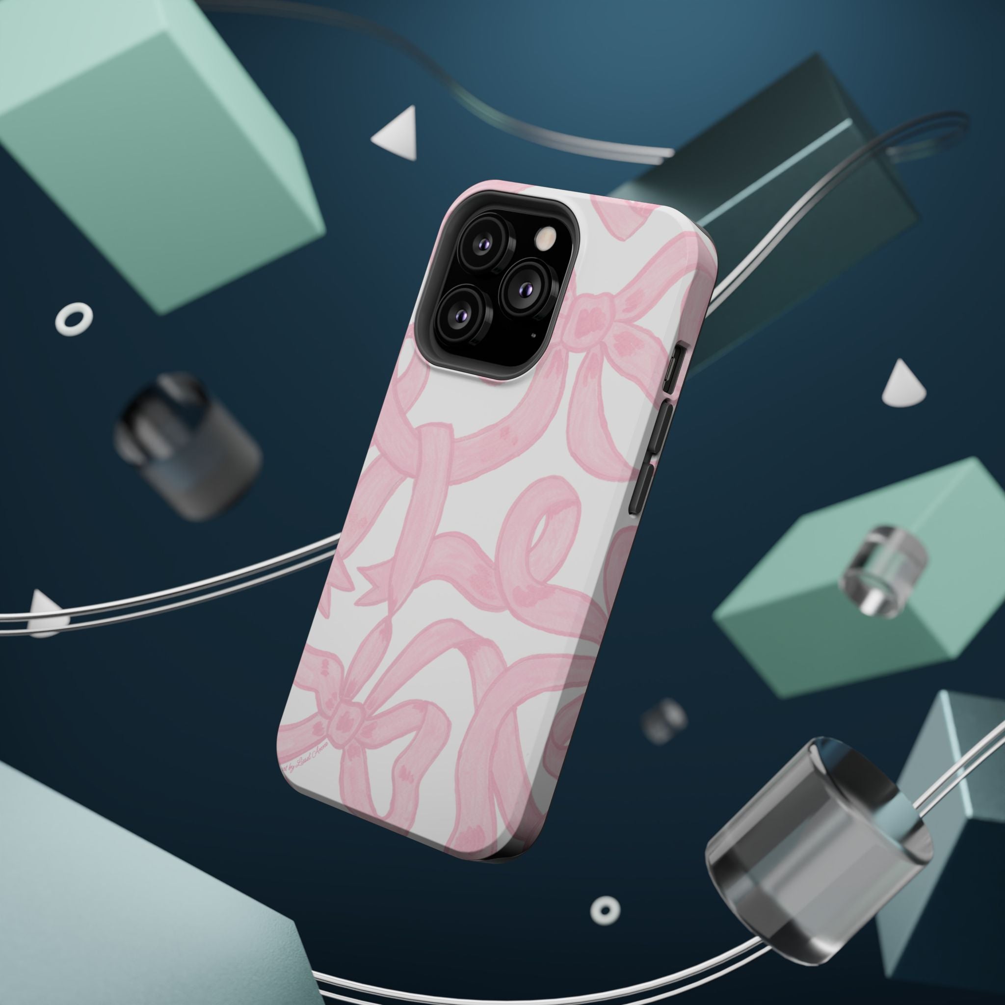Pink & White Bows MagSafe Tough Case  [iPhone 13 - iPhone 16]