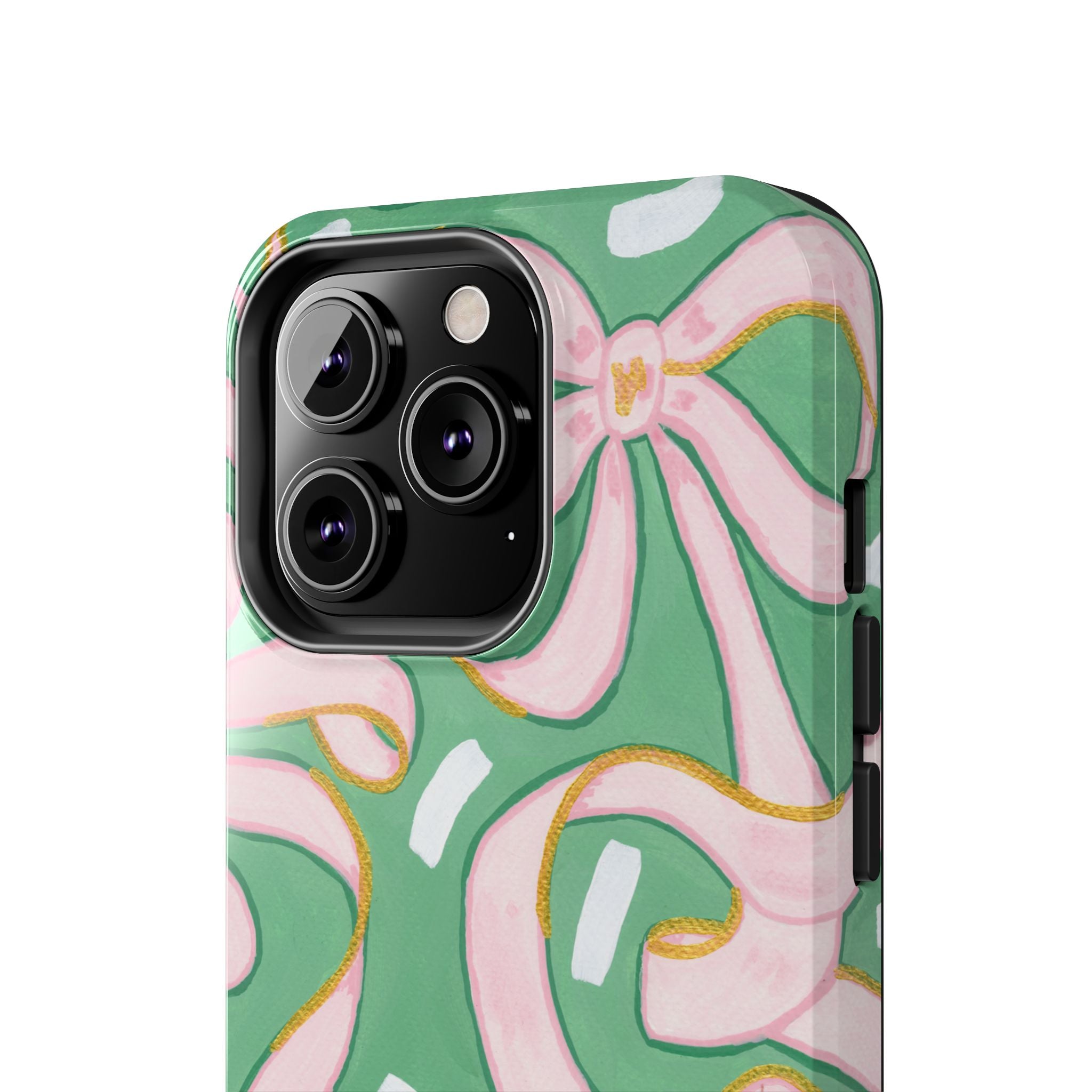 Pink and Green Bows Tough Case [iPhone 14 - iPhone 11]