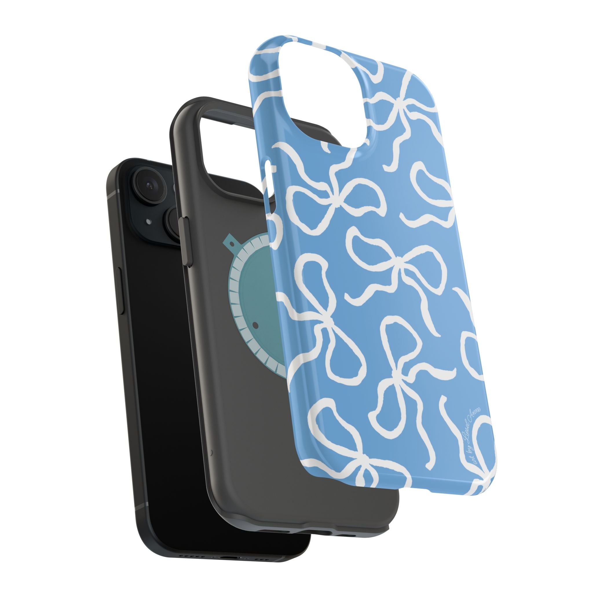 Blue & White Bows MagSafe Tough Case [iPhone 13 - iPhone 16]
