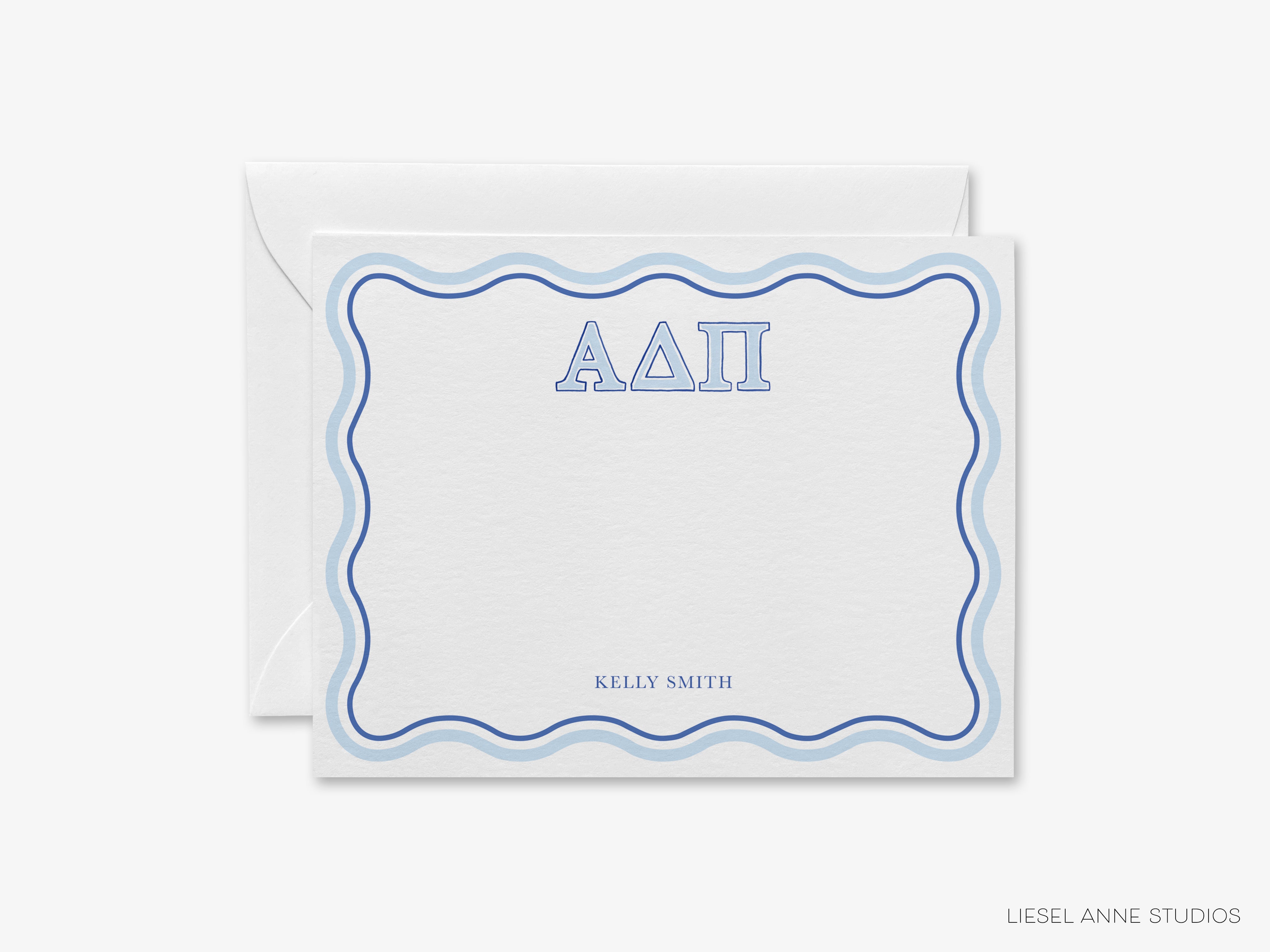 a white card with a blue border and the word aai on it