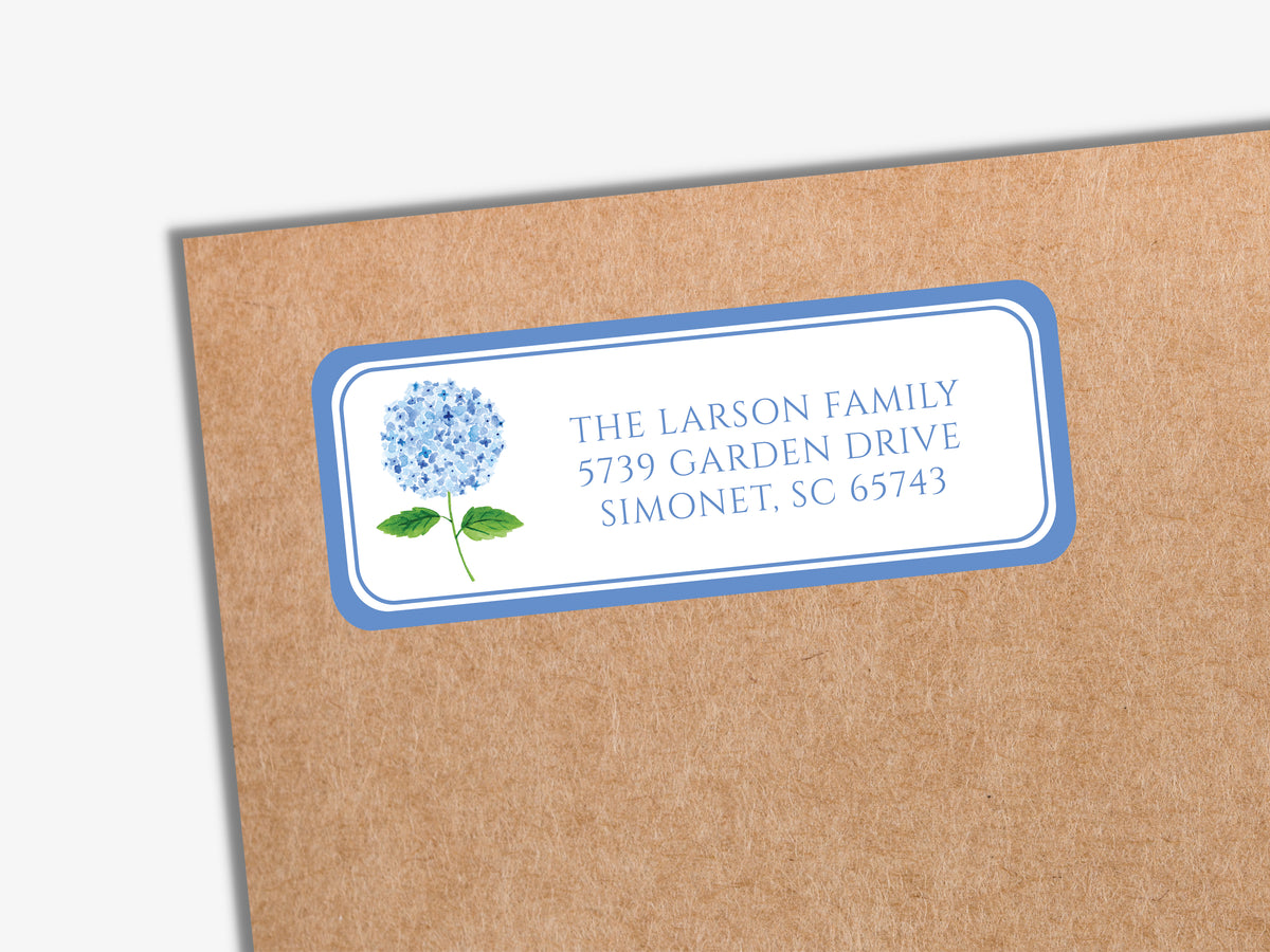 Hydrangea Label Hydrangea Return Address Labels | Liesel Anne Studios
