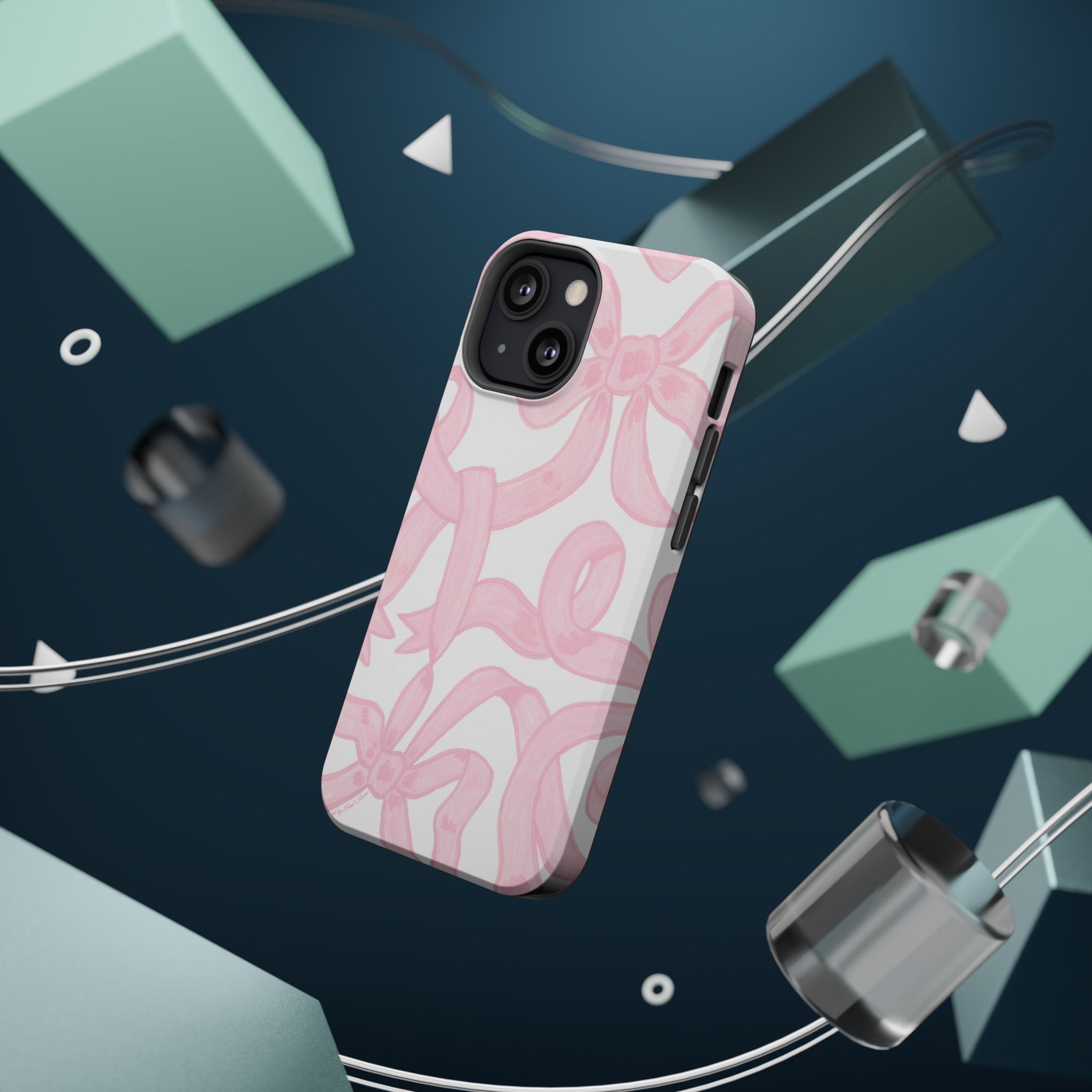 Pink & White Bows MagSafe Tough Case  [iPhone 13 - iPhone 16]