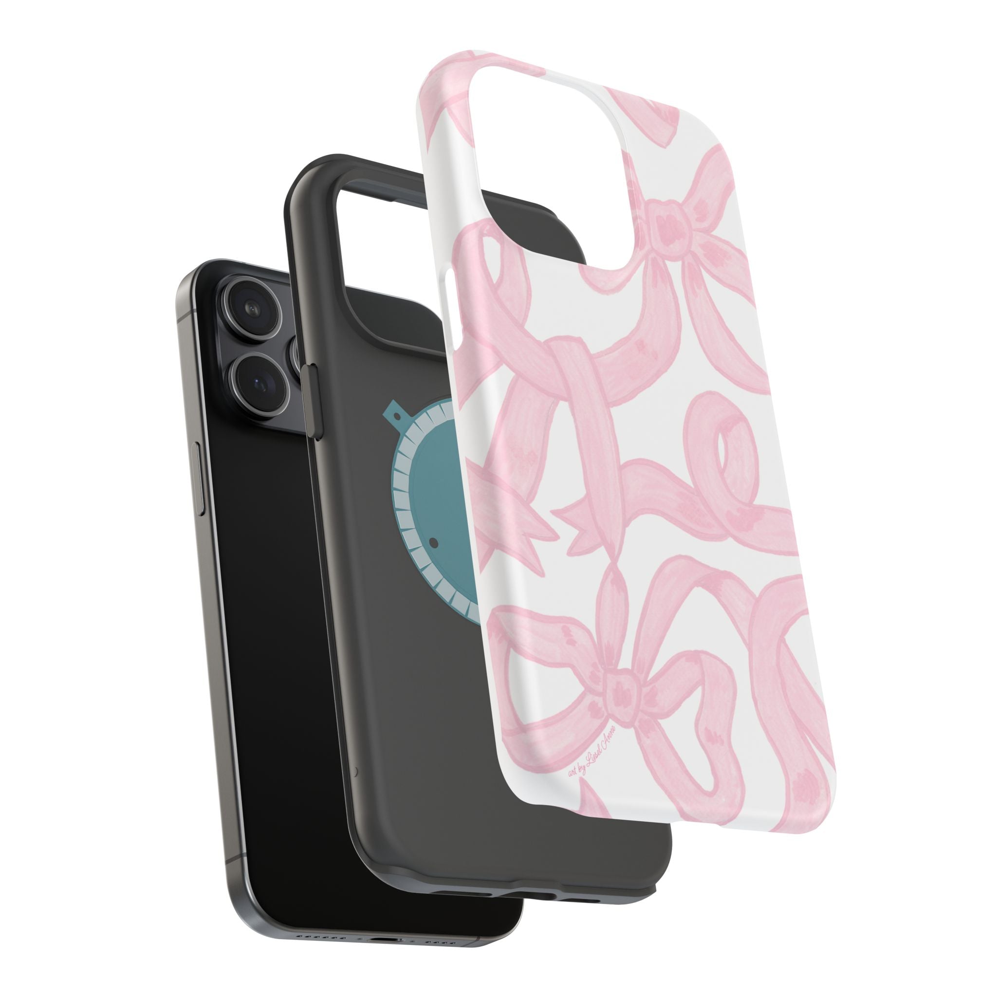 Pink & White Bows MagSafe Tough Case  [iPhone 13 - iPhone 16]