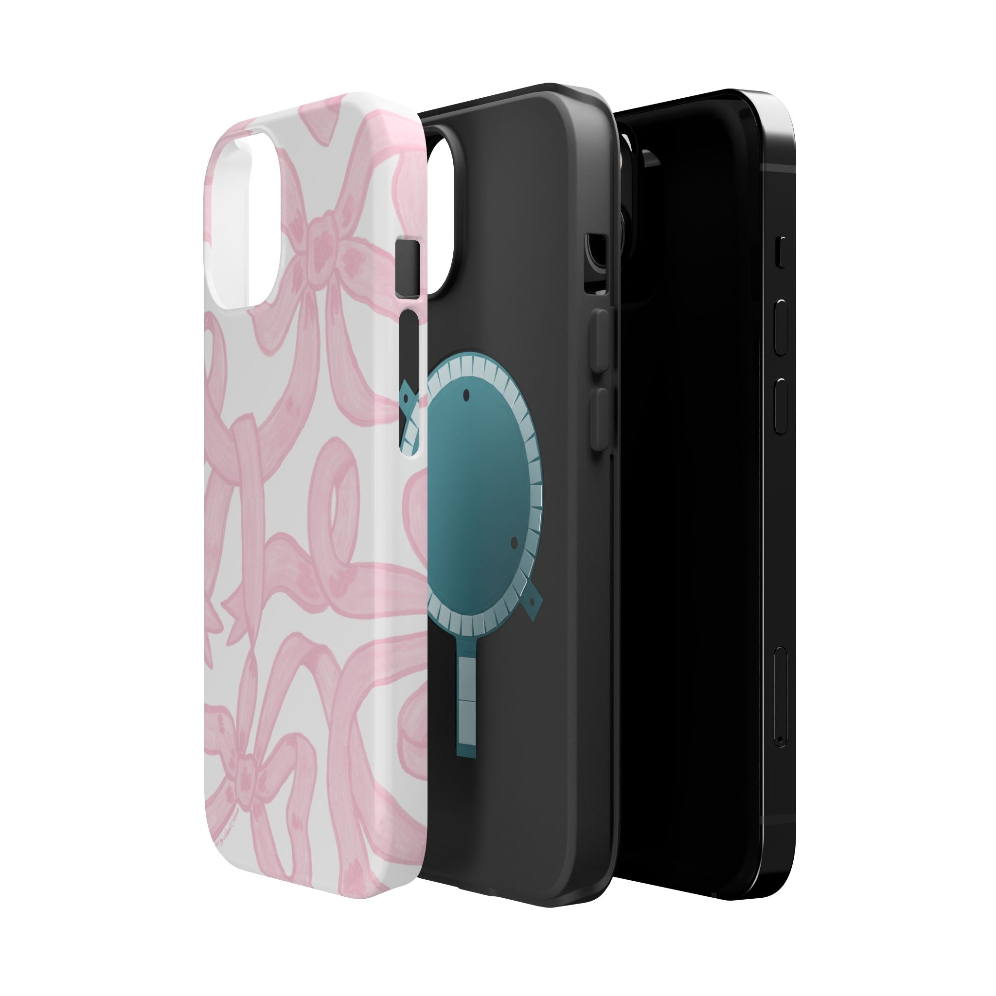 Pink & White Bows MagSafe Tough Case  [iPhone 13 - iPhone 16]