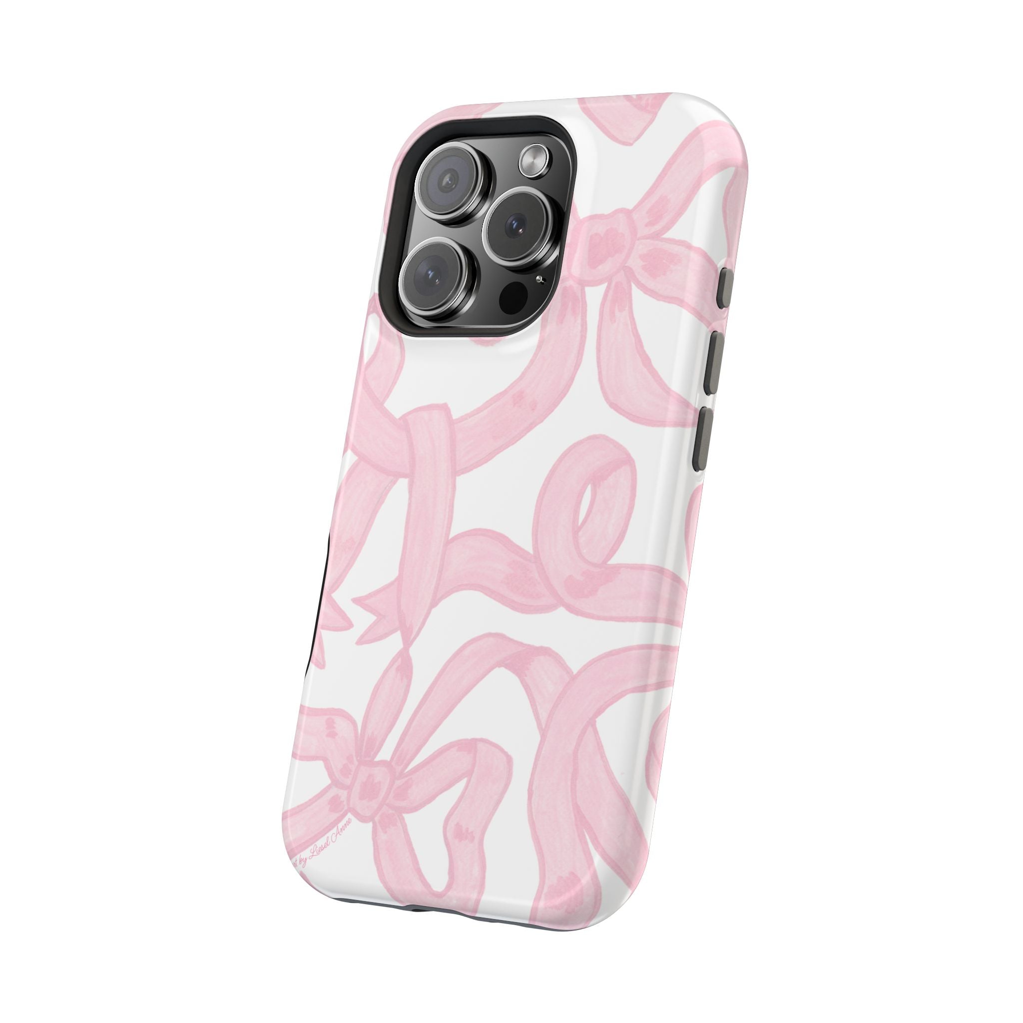 Pink & White Bows MagSafe Tough Case  [iPhone 13 - iPhone 16]