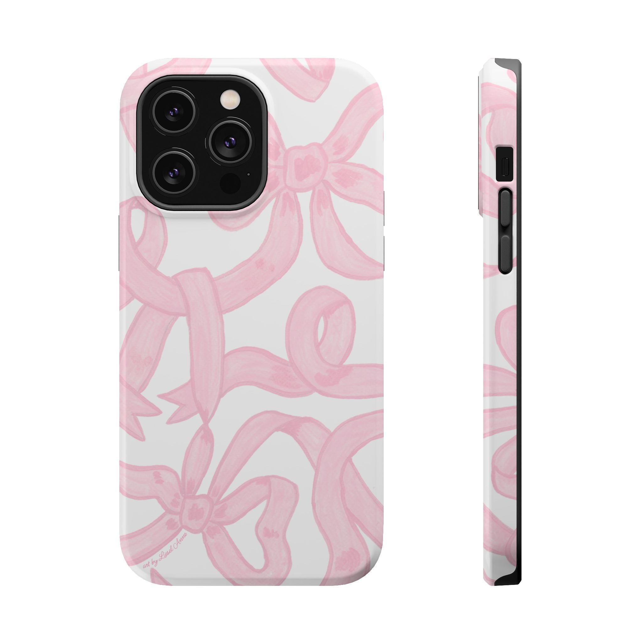 Pink & White Bows MagSafe Tough Case  [iPhone 13 - iPhone 16]