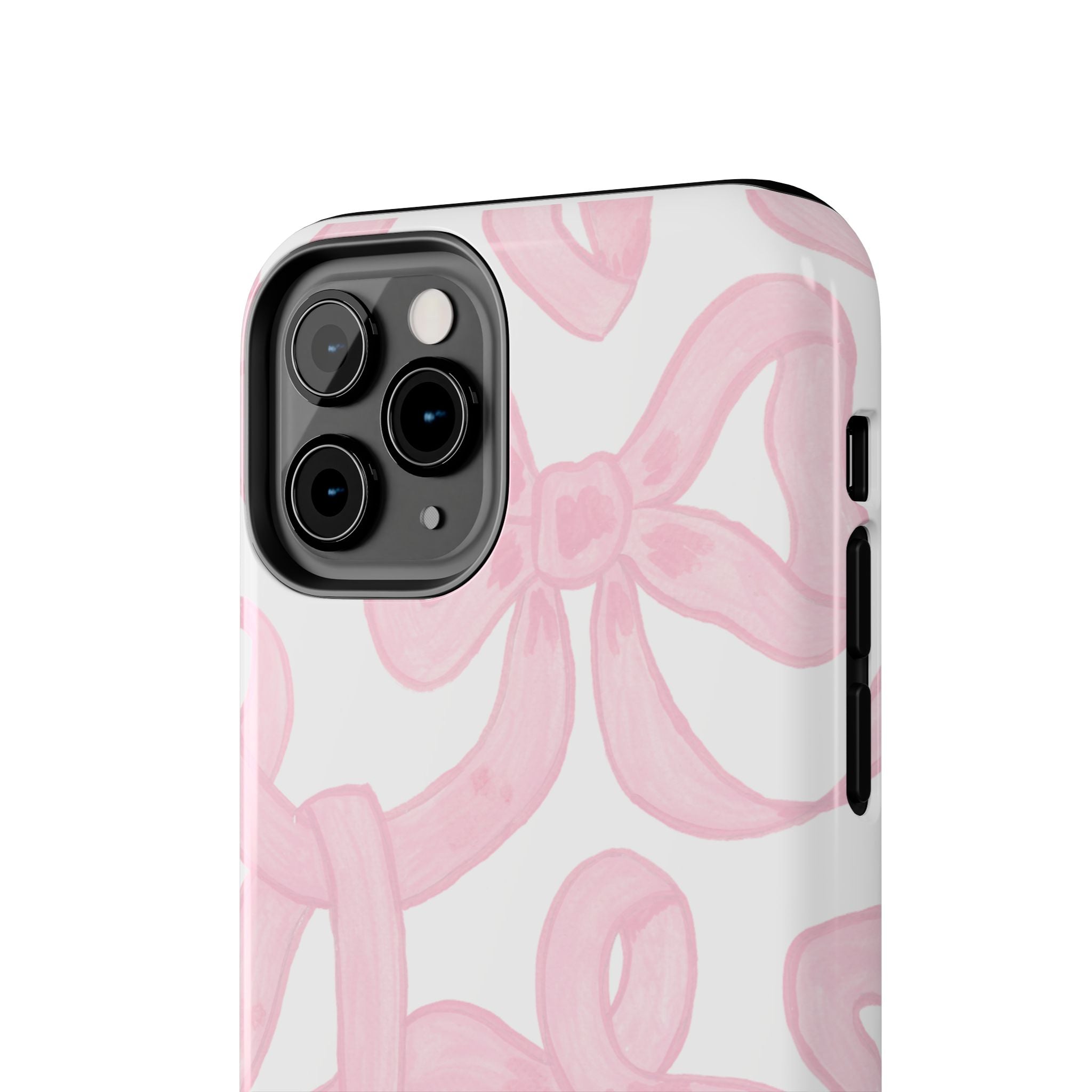 Pink Bows Phone Case - Tough Dual Layer Protection for iPhone 11 to 14