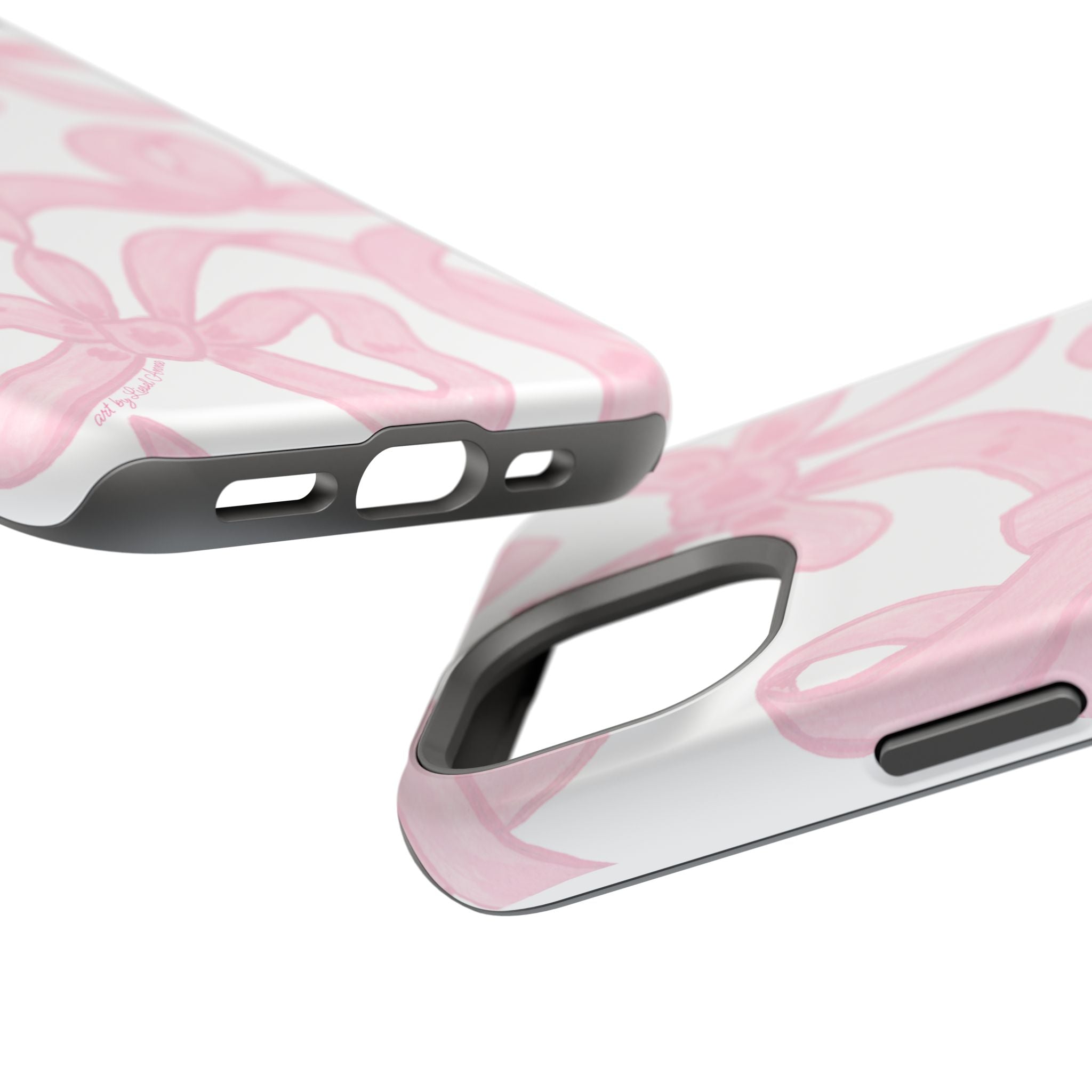 Pink & White Bows MagSafe Tough Case  [iPhone 13 - iPhone 16]