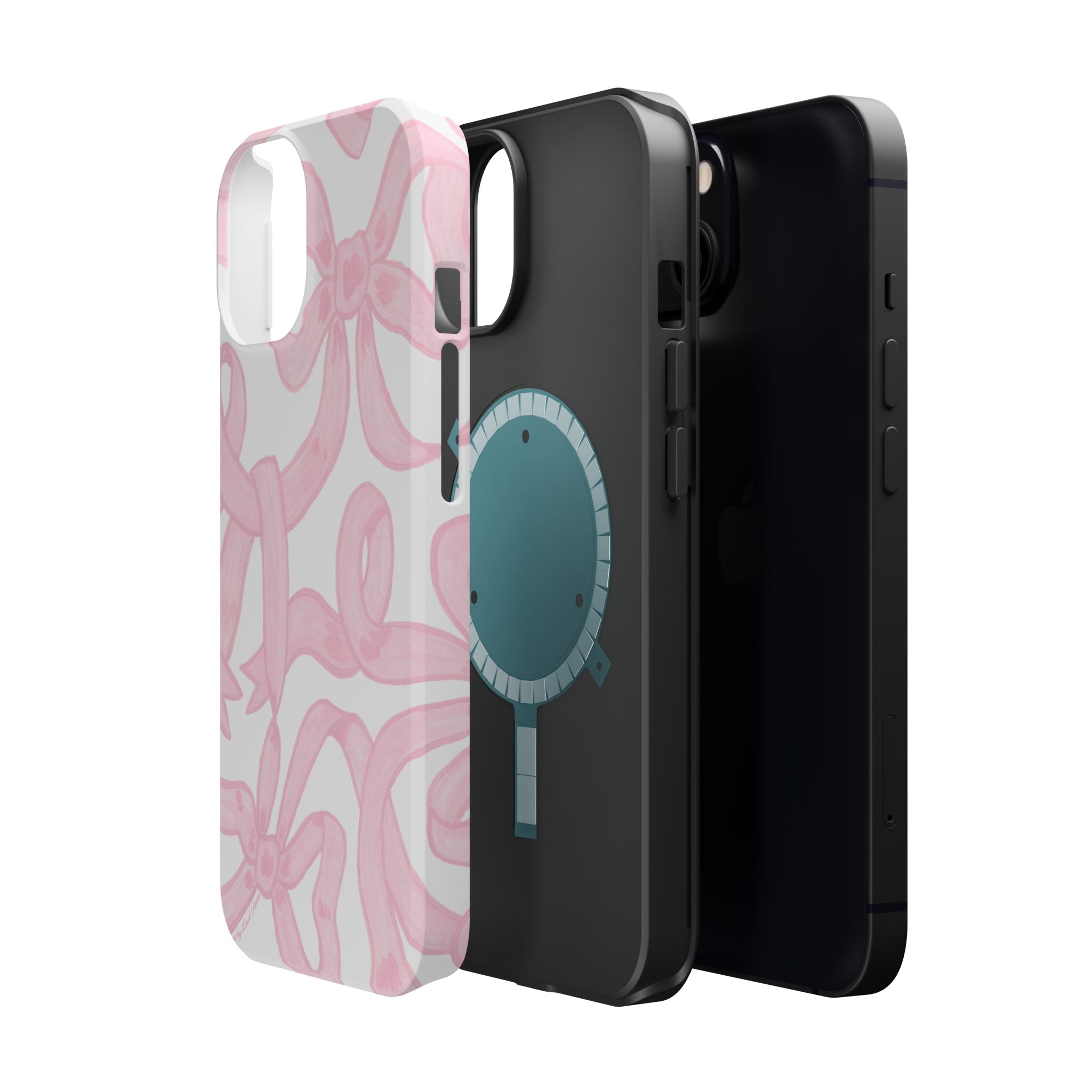 Pink & White Bows MagSafe Tough Case  [iPhone 13 - iPhone 16]