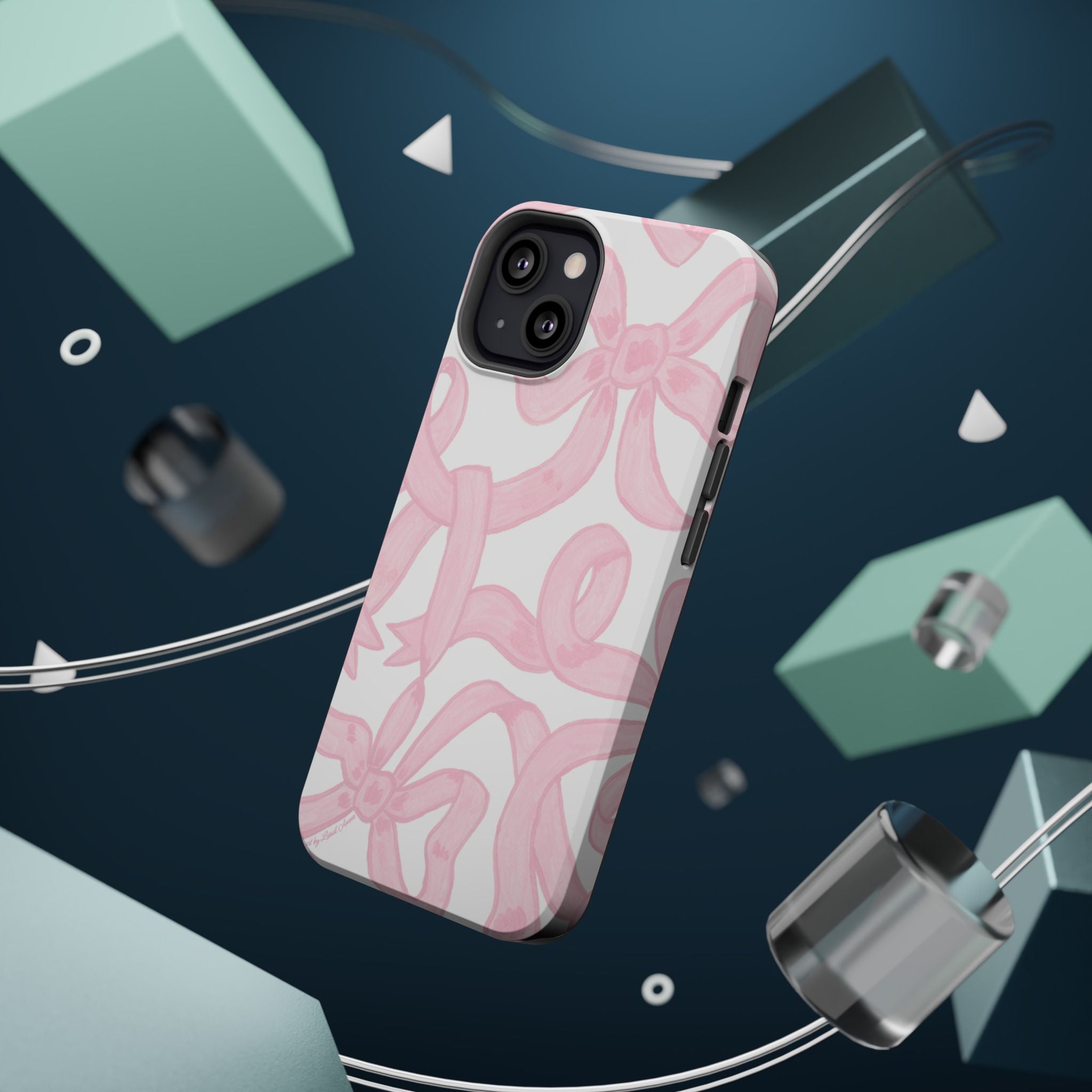 Pink & White Bows MagSafe Tough Case  [iPhone 13 - iPhone 16]