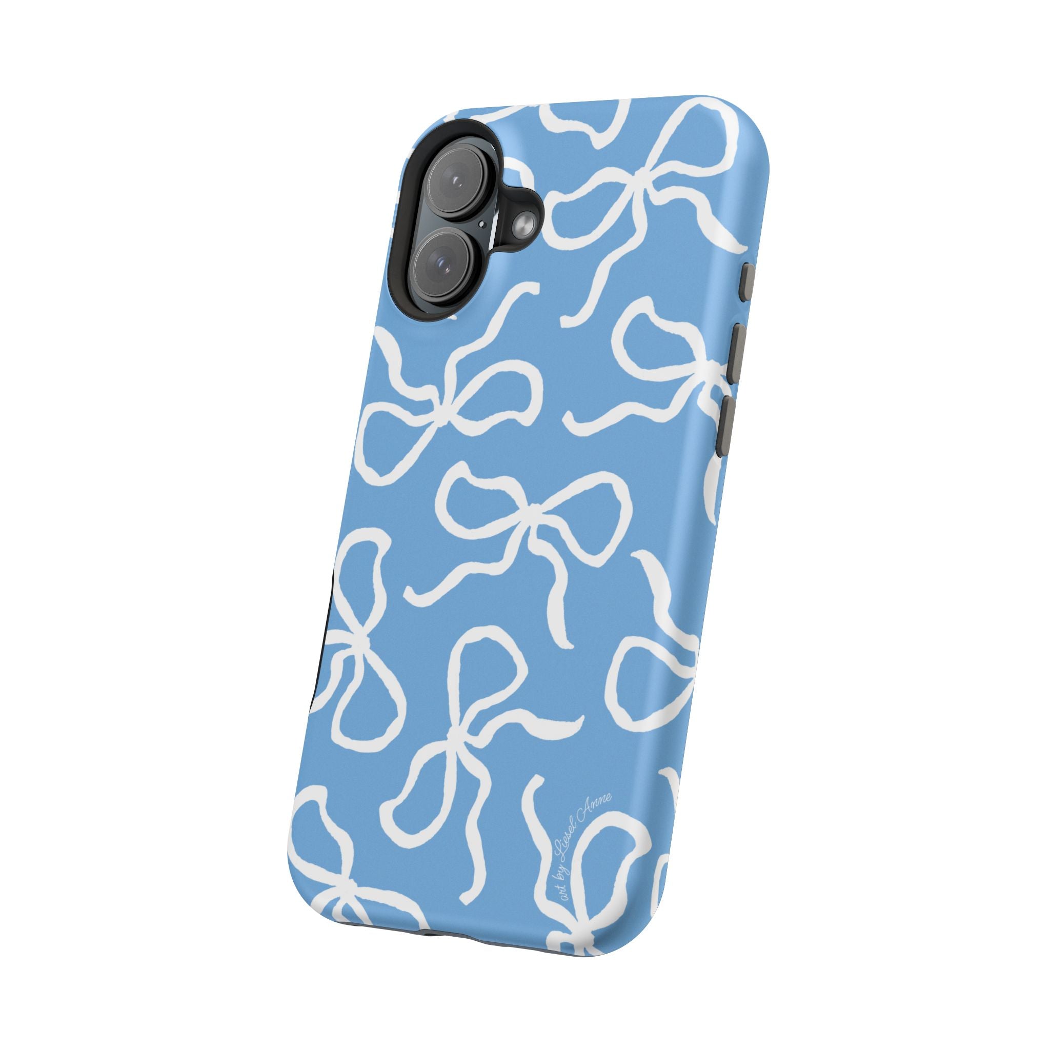 Blue & White Bows MagSafe Tough Case [iPhone 13 - iPhone 16]