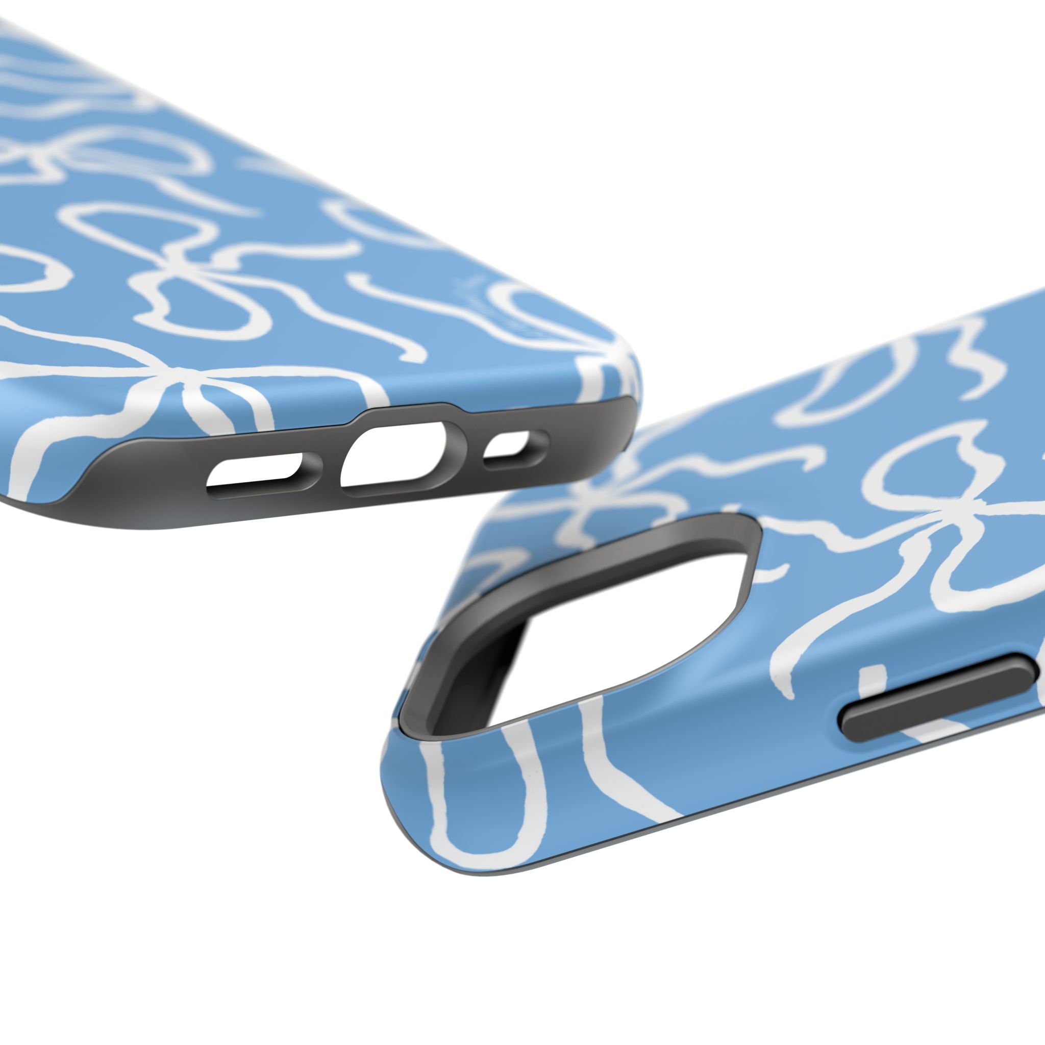 Blue & White Bows MagSafe Tough Case [iPhone 13 - iPhone 16]