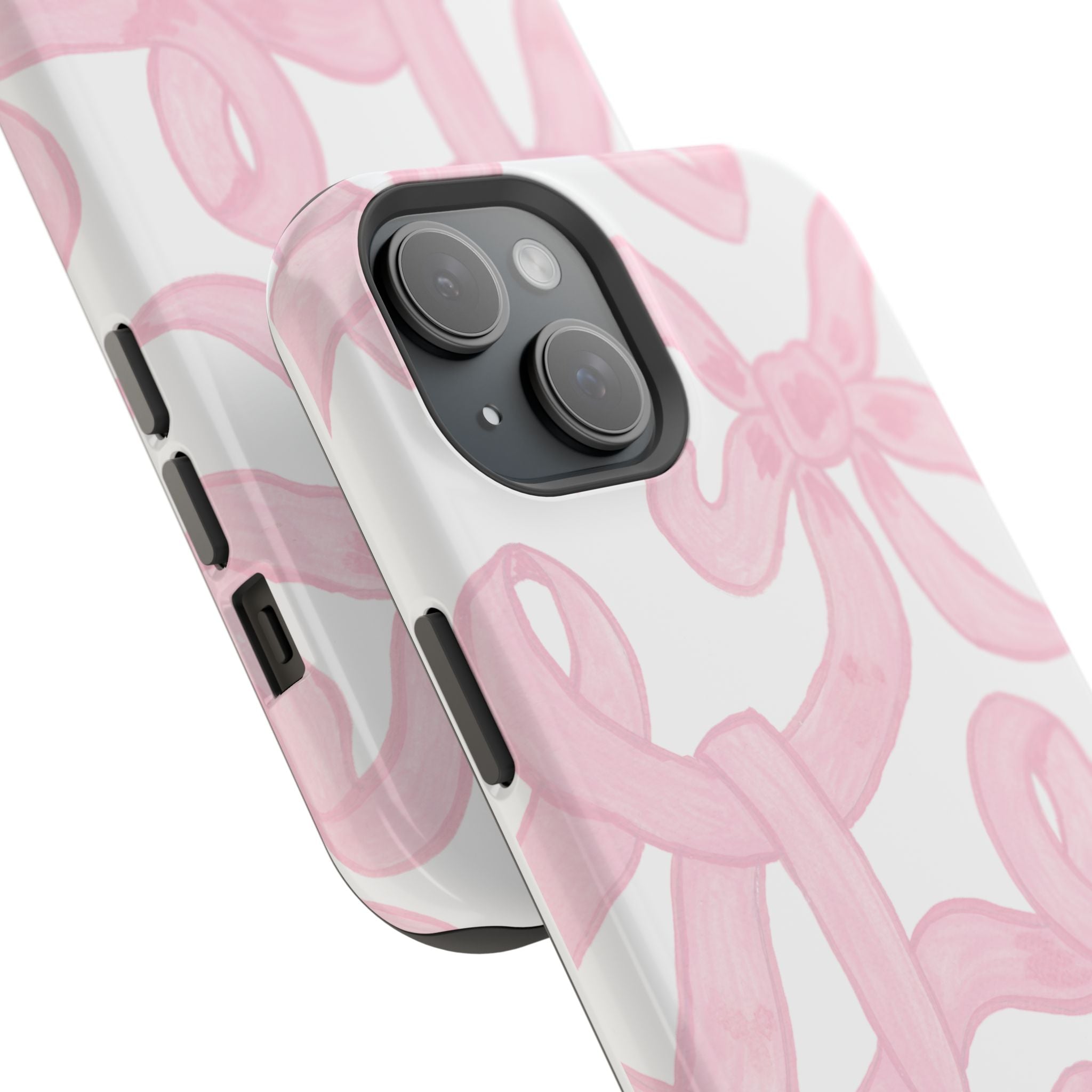 Pink & White Bows MagSafe Tough Case  [iPhone 13 - iPhone 16]