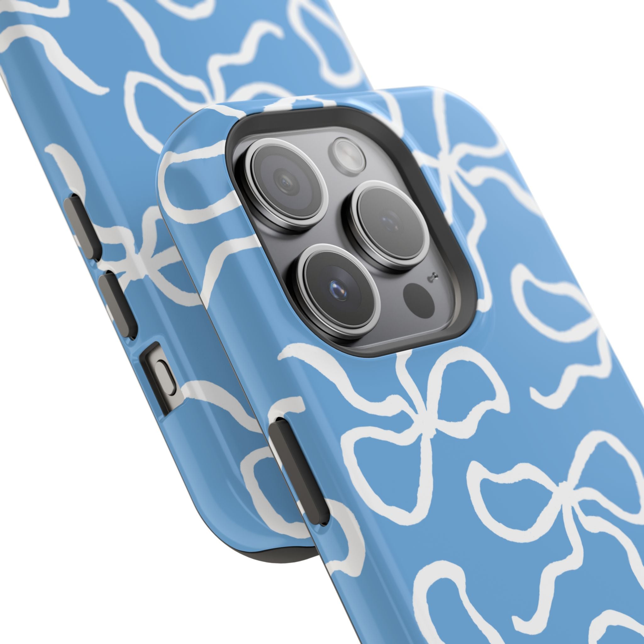Blue & White Bows MagSafe Tough Case [iPhone 13 - iPhone 16]