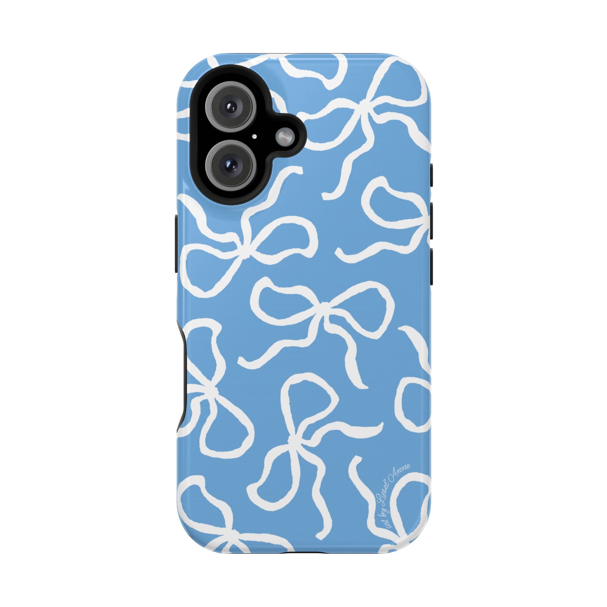 Blue & White Bows MagSafe Tough Case [iPhone 13 - iPhone 16]