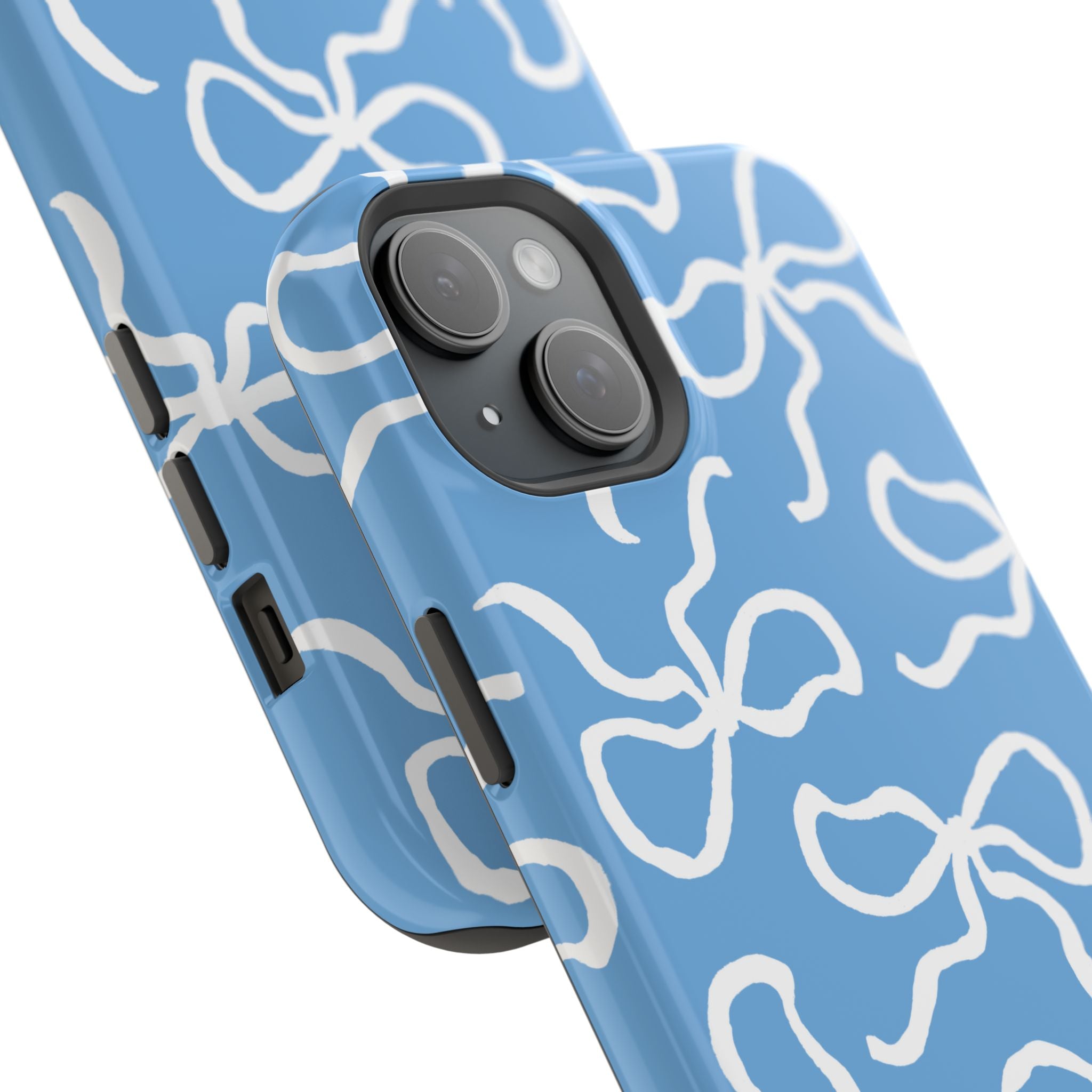 Blue & White Bows MagSafe Tough Case [iPhone 13 - iPhone 16]