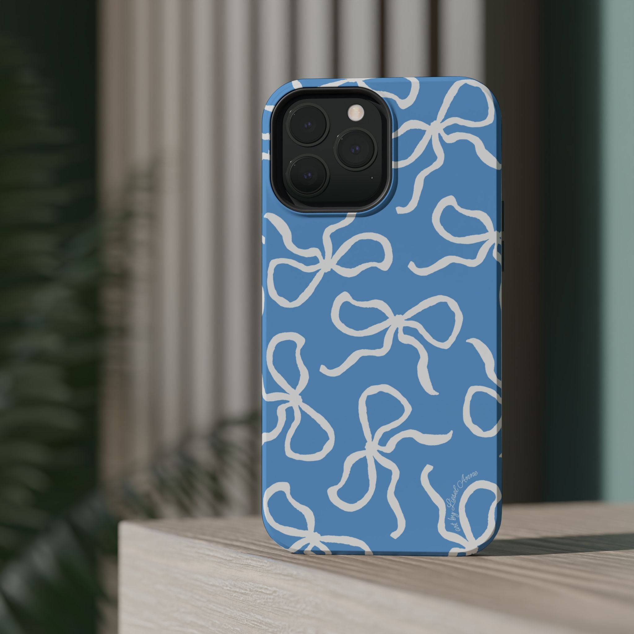 Blue & White Bows MagSafe Tough Case [iPhone 13 - iPhone 16]