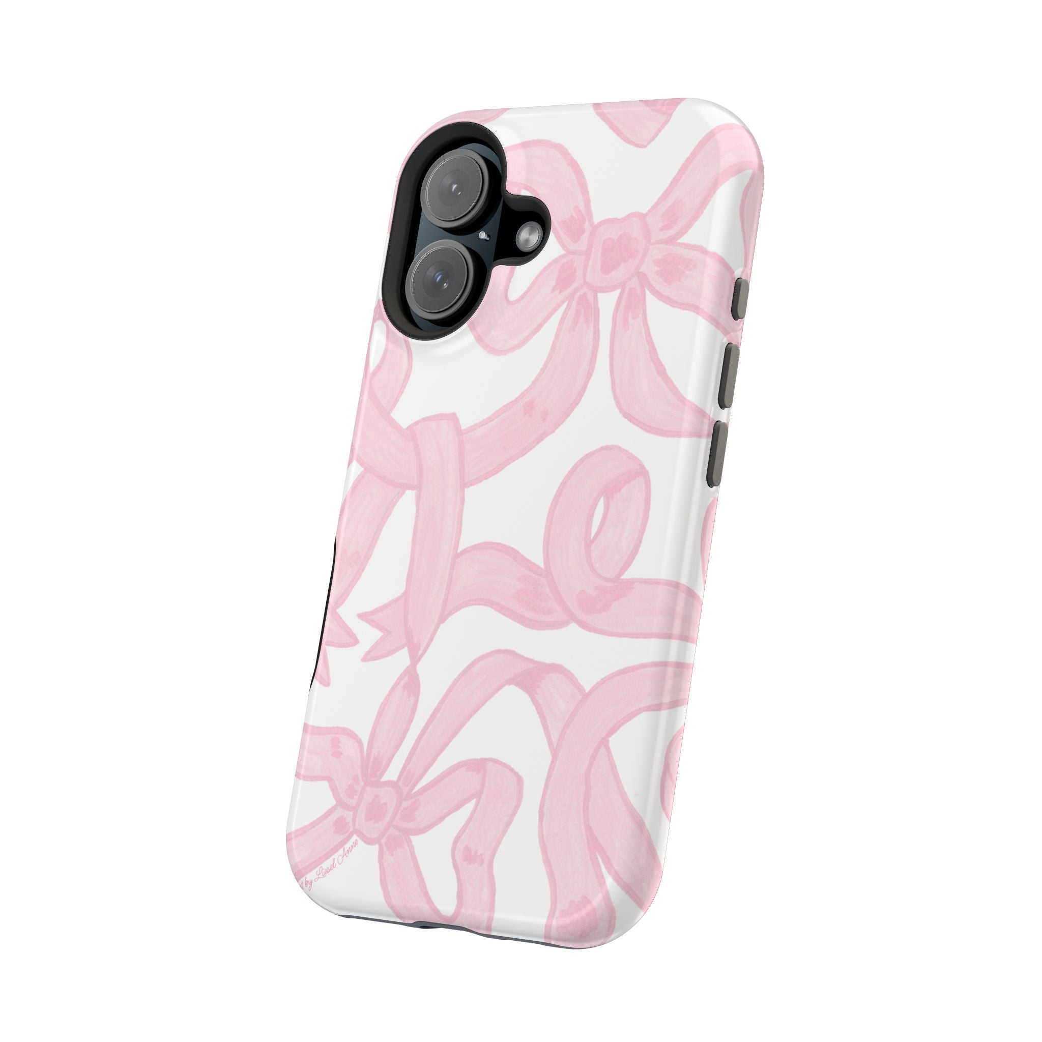 Pink & White Bows MagSafe Tough Case  [iPhone 13 - iPhone 16]