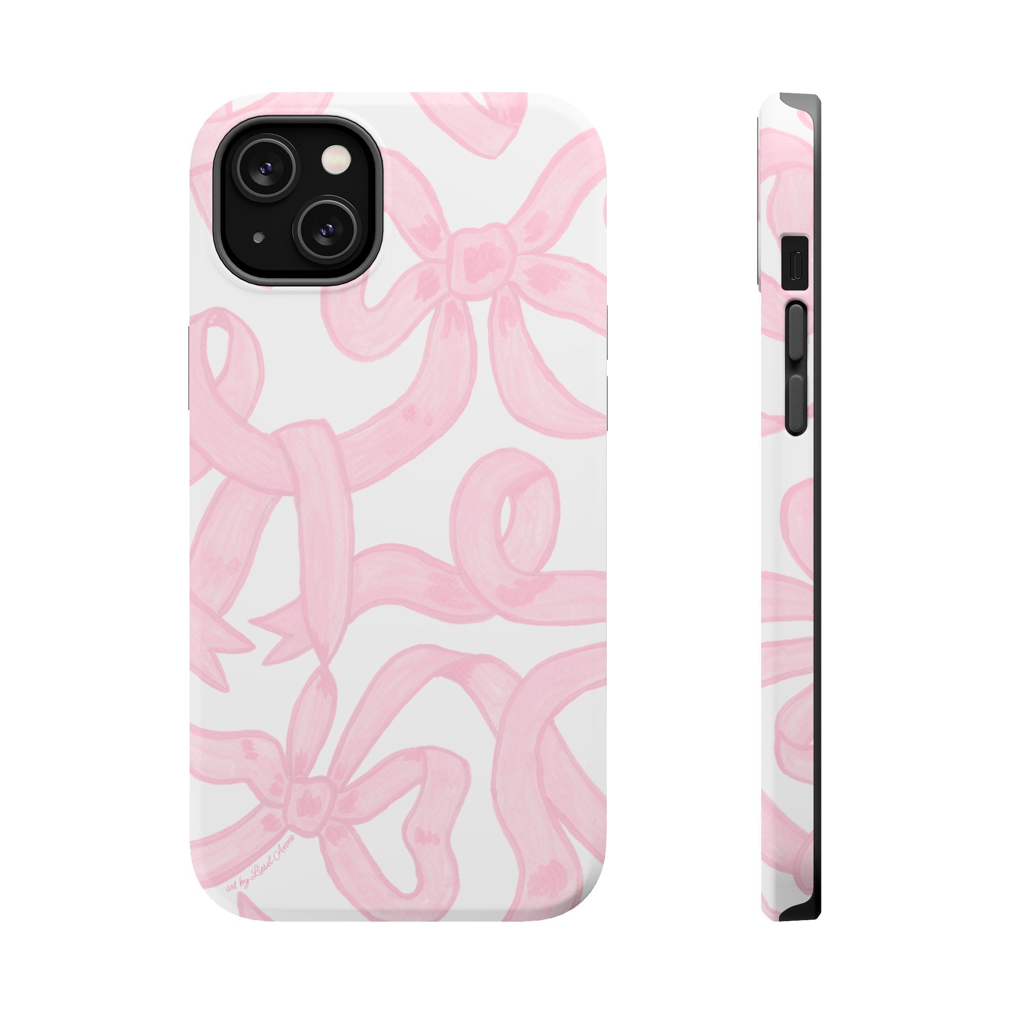 Pink & White Bows MagSafe Tough Case  [iPhone 13 - iPhone 16]