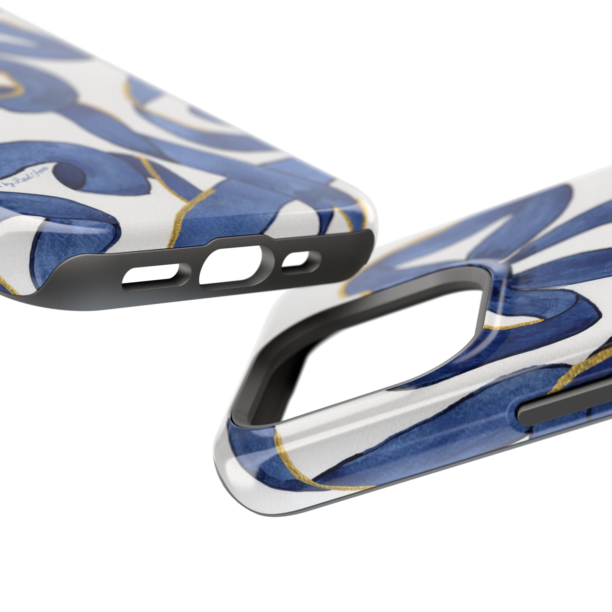 Navy Blue & White Bows MagSafe Tough Case [iPhone 13 - iPhone 16]