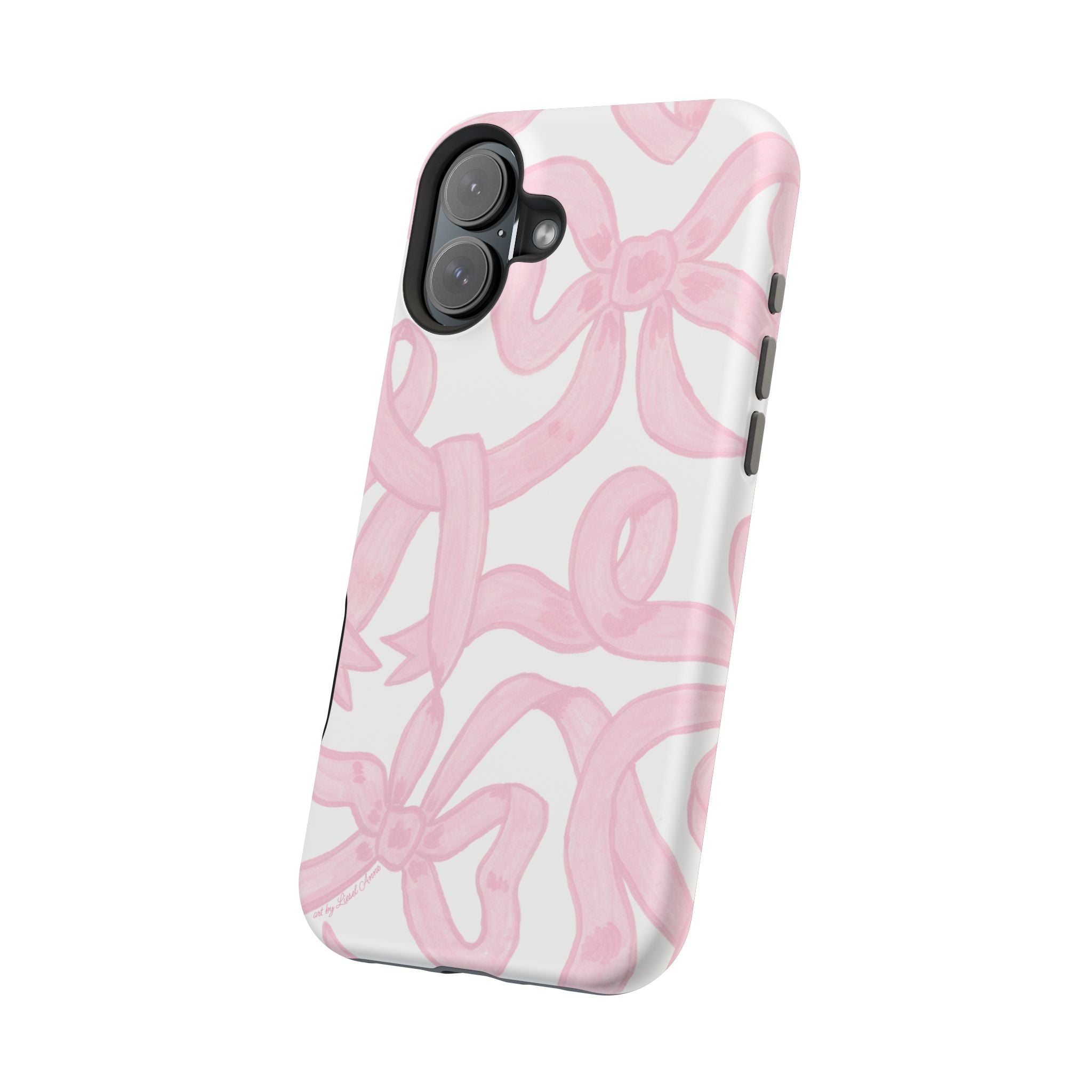 Pink & White Bows MagSafe Tough Case  [iPhone 13 - iPhone 16]