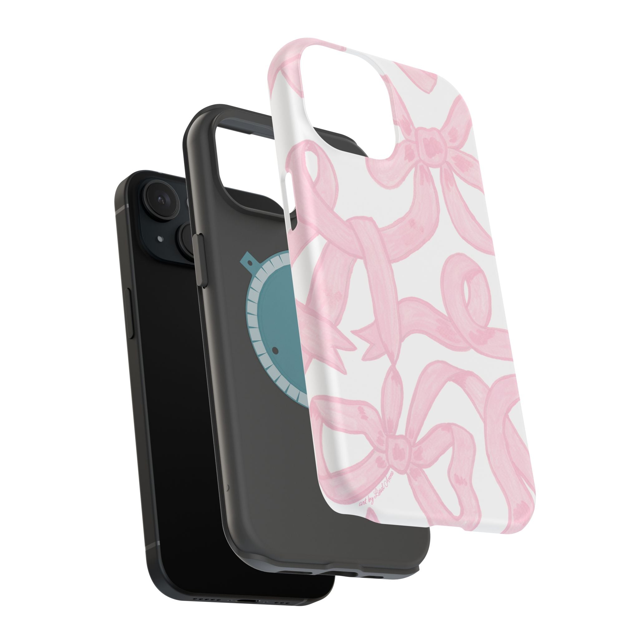 Pink & White Bows MagSafe Tough Case  [iPhone 13 - iPhone 16]