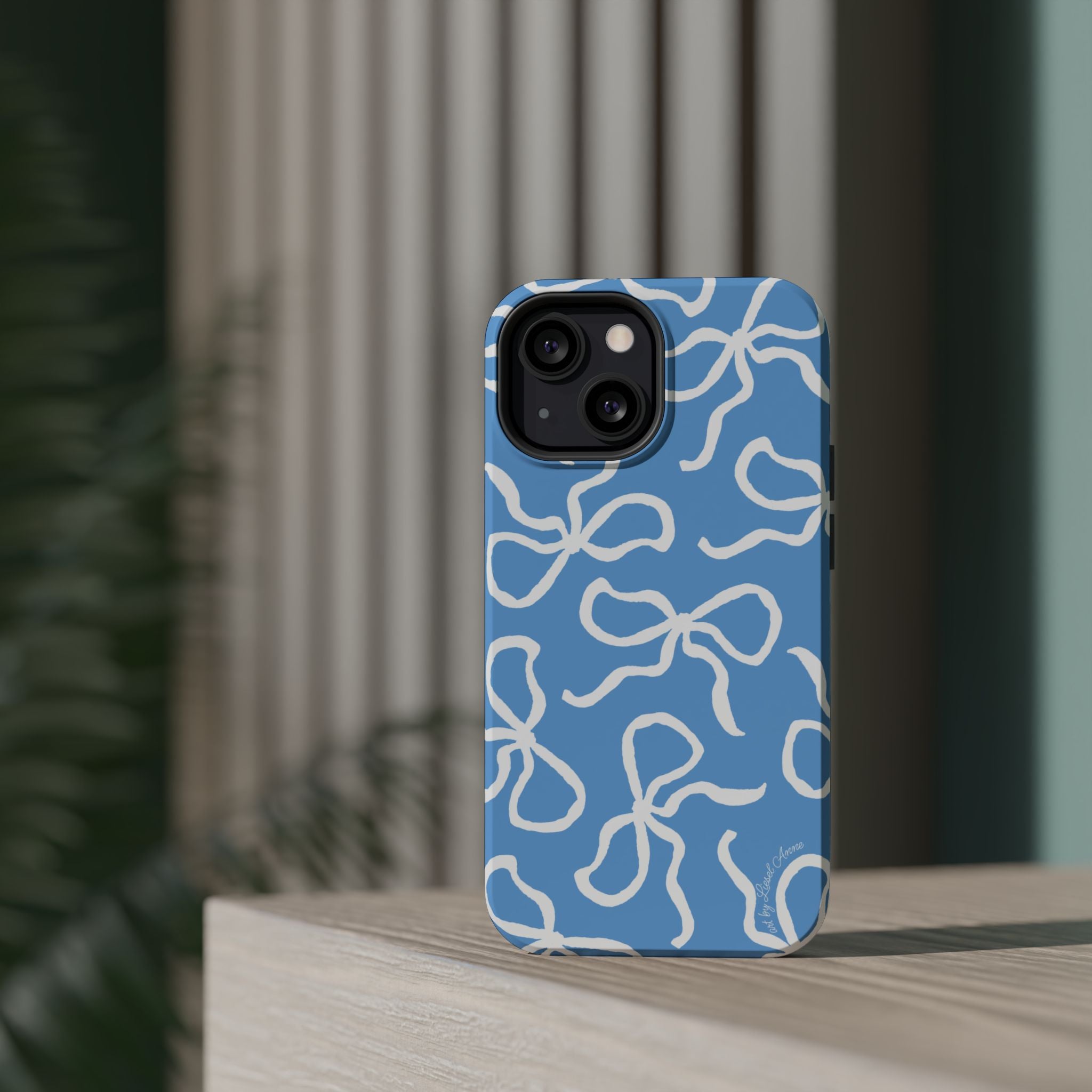 Blue & White Bows MagSafe Tough Case [iPhone 13 - iPhone 16]