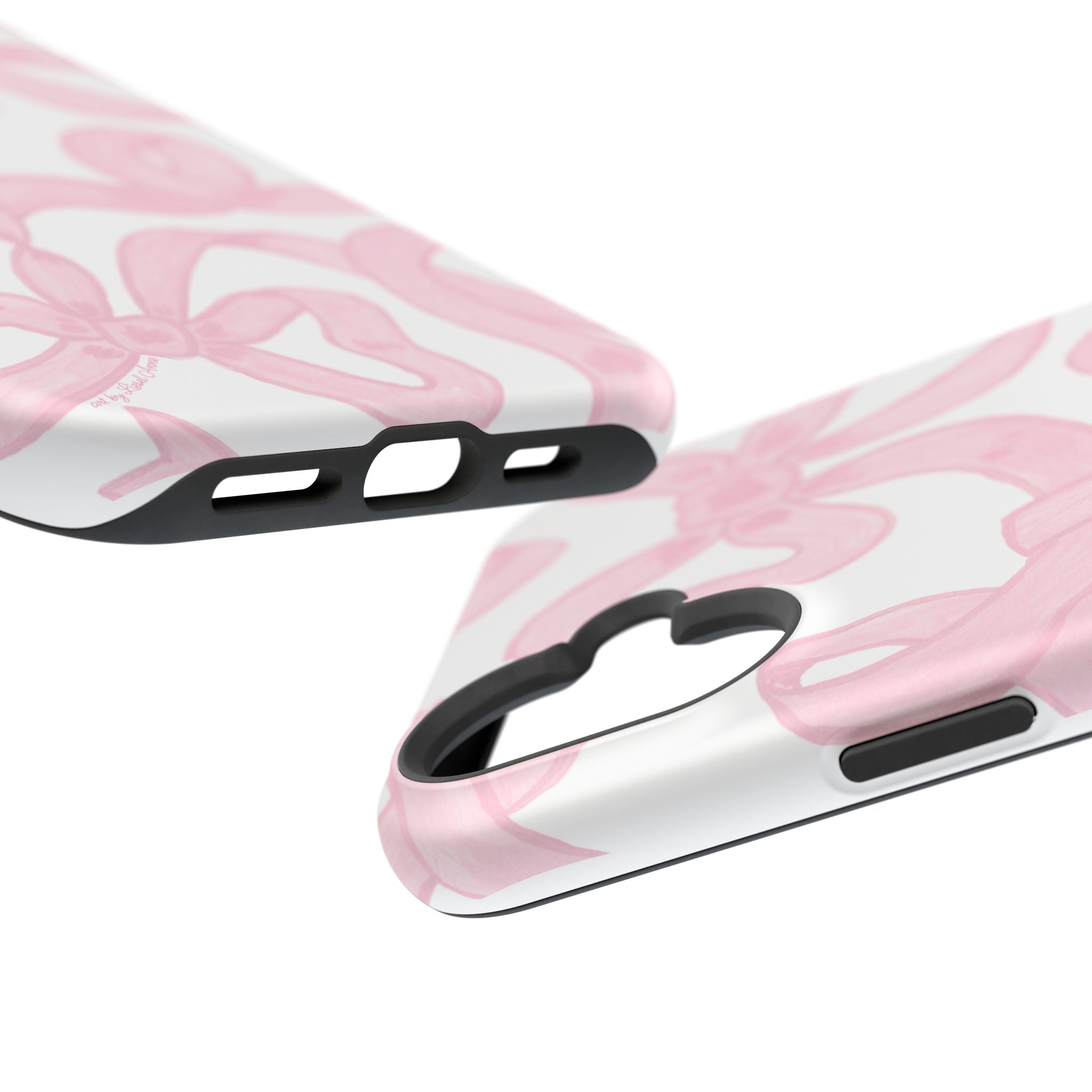 Pink & White Bows MagSafe Tough Case  [iPhone 13 - iPhone 16]