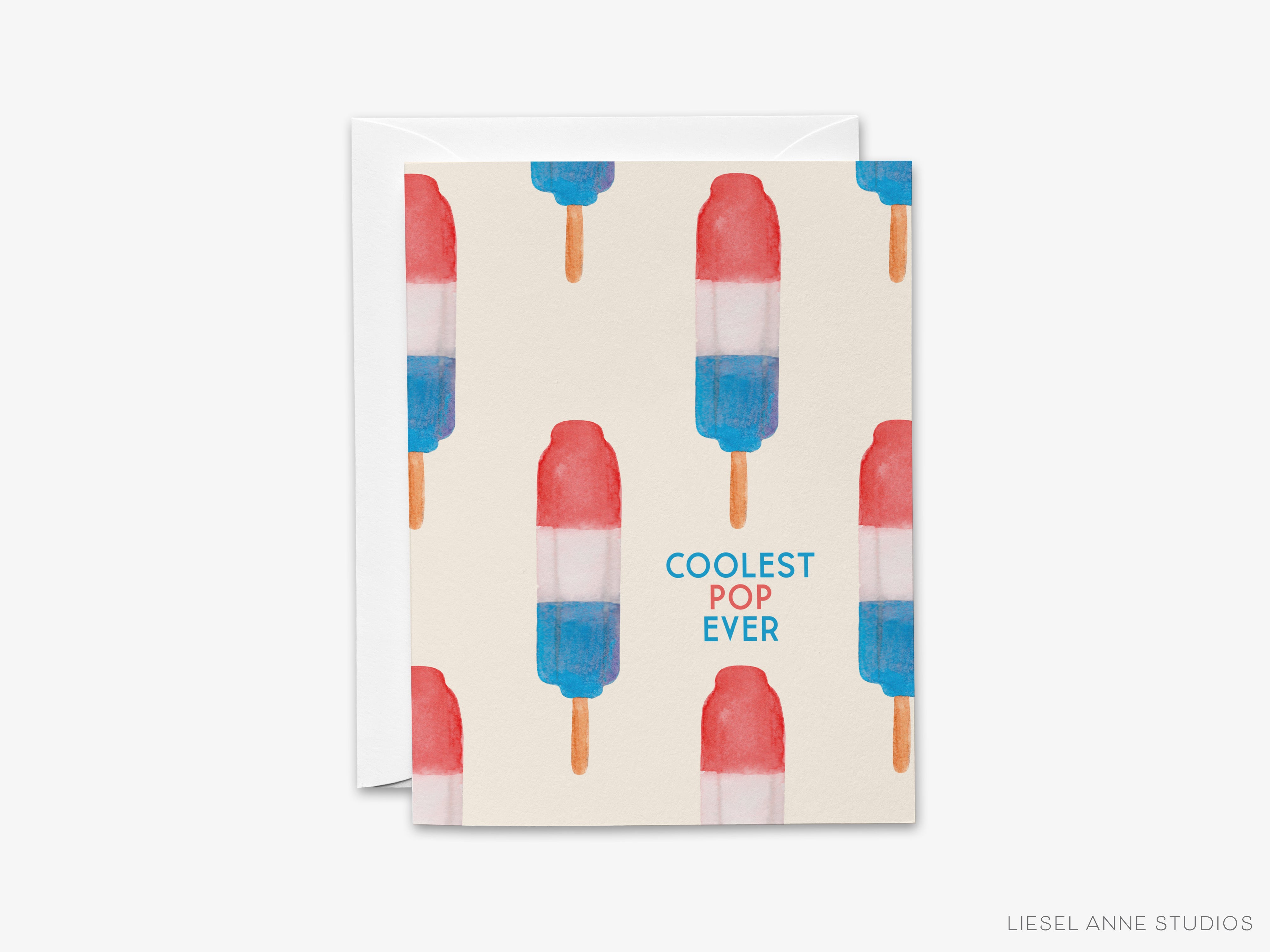 a card with popsicles on it that says coolest pop ever