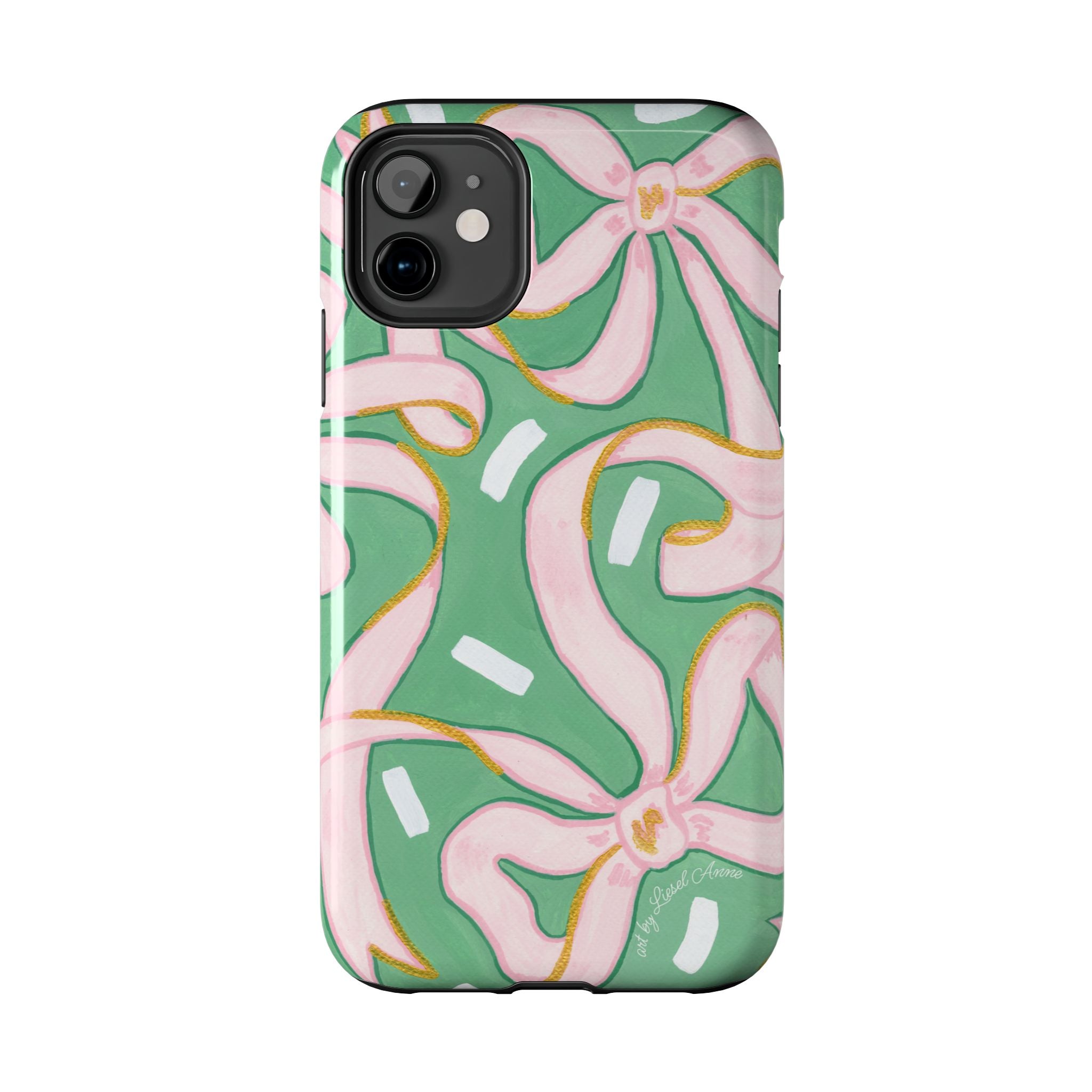 Pink and Green Bows Tough Case [iPhone 14 - iPhone 11]