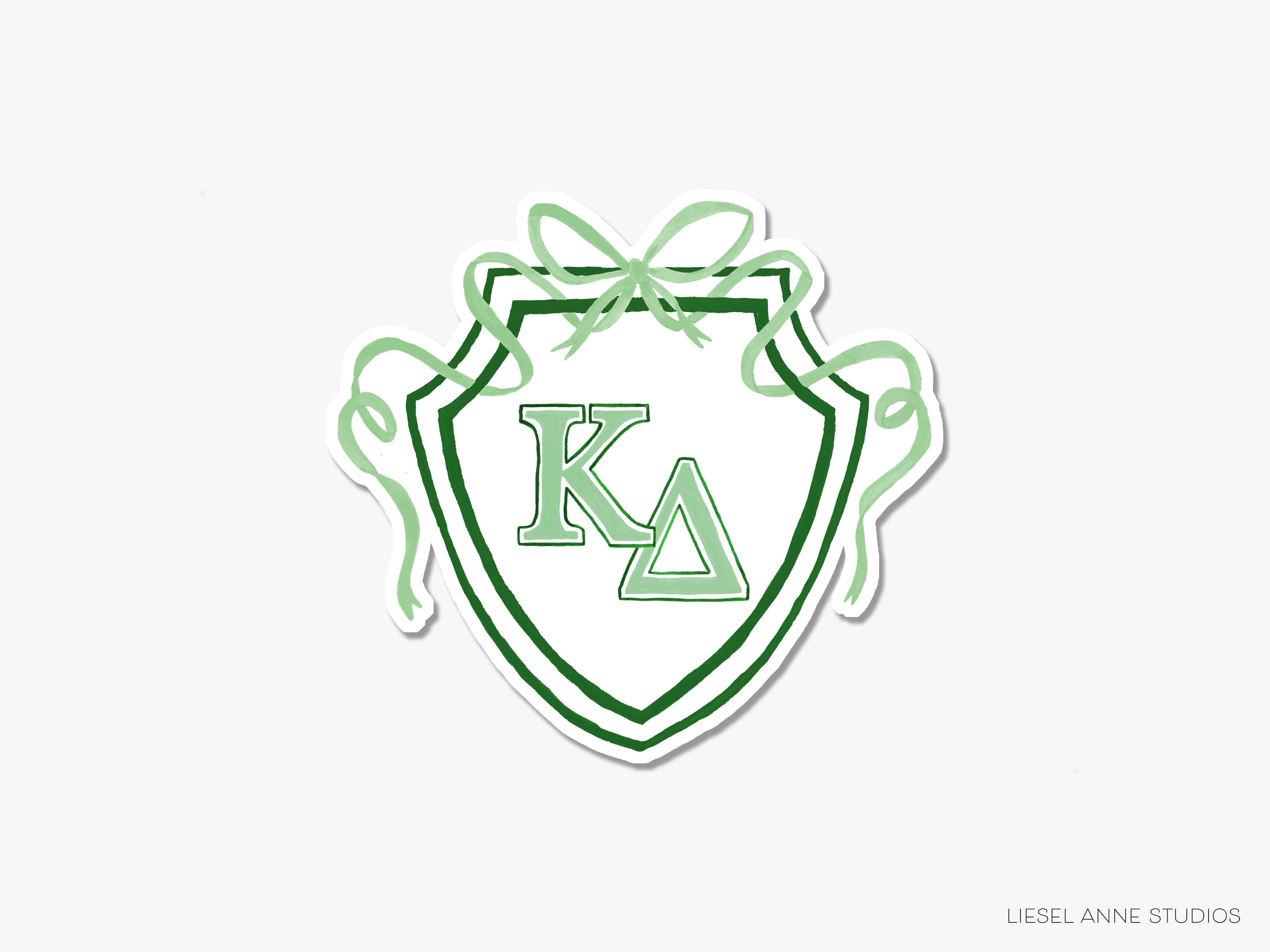 a sticker with the letter k on it