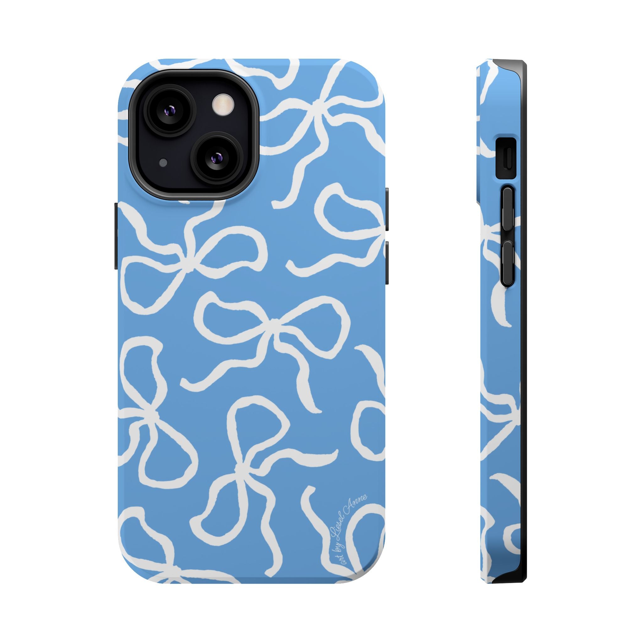 Blue & White Bows MagSafe Tough Case [iPhone 13 - iPhone 16]