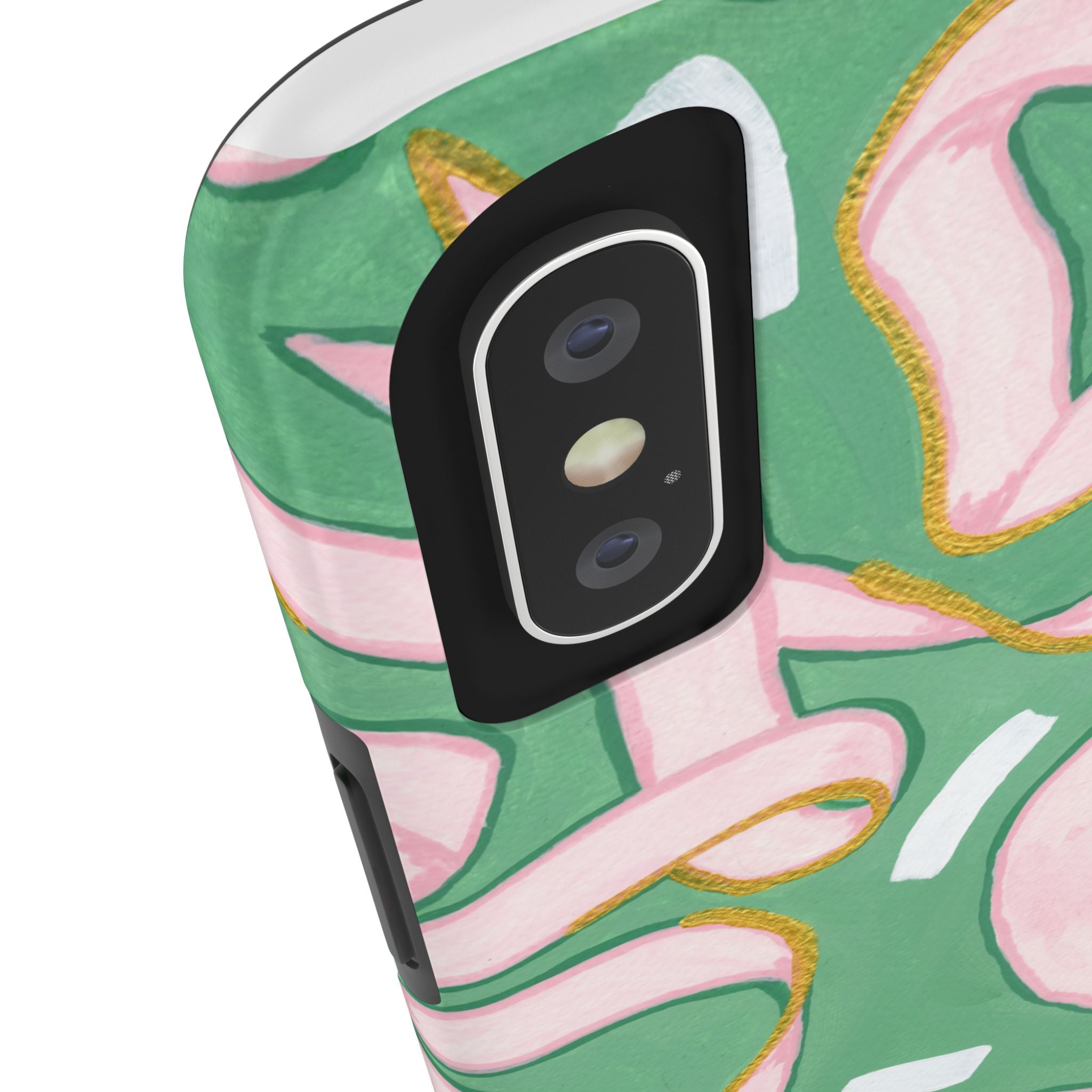 Pink and Green Bows Tough Case [iPhone 14 - iPhone 11]