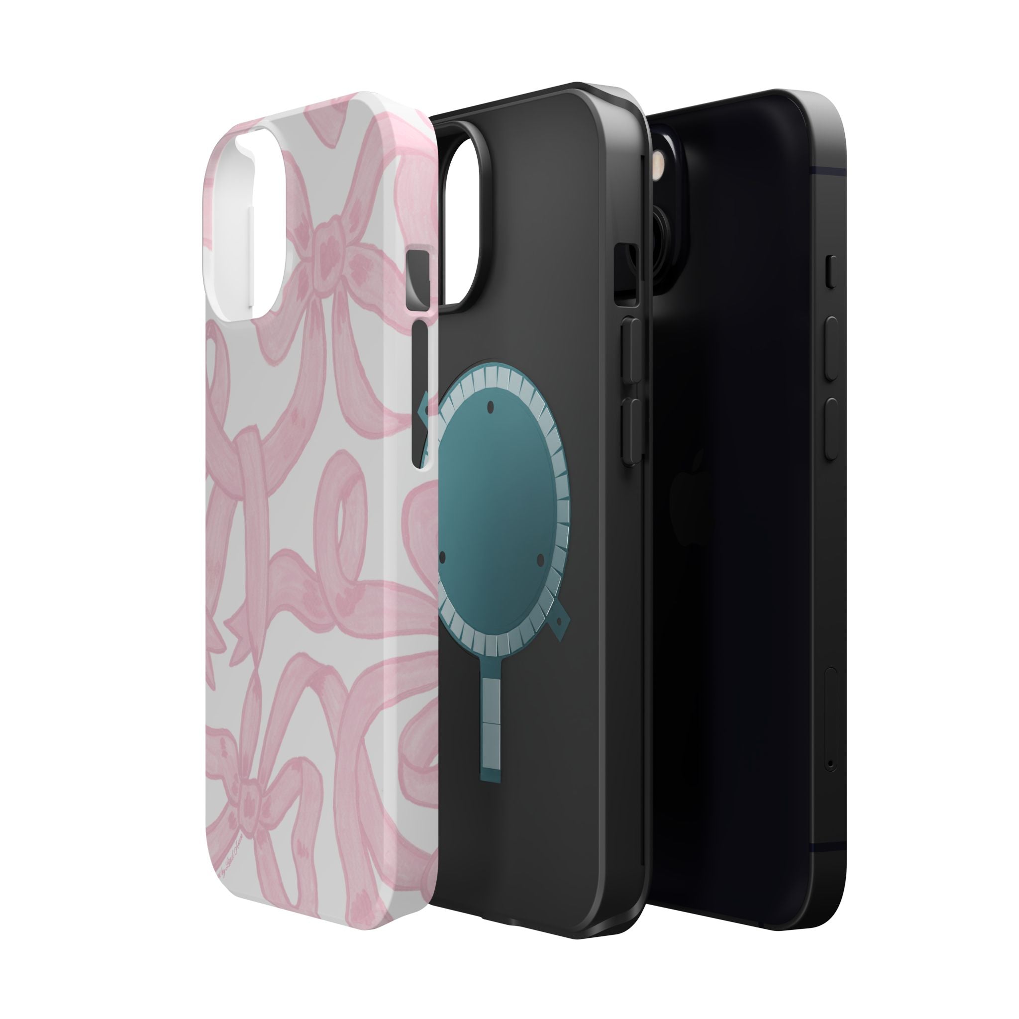Pink & White Bows MagSafe Tough Case  [iPhone 13 - iPhone 16]