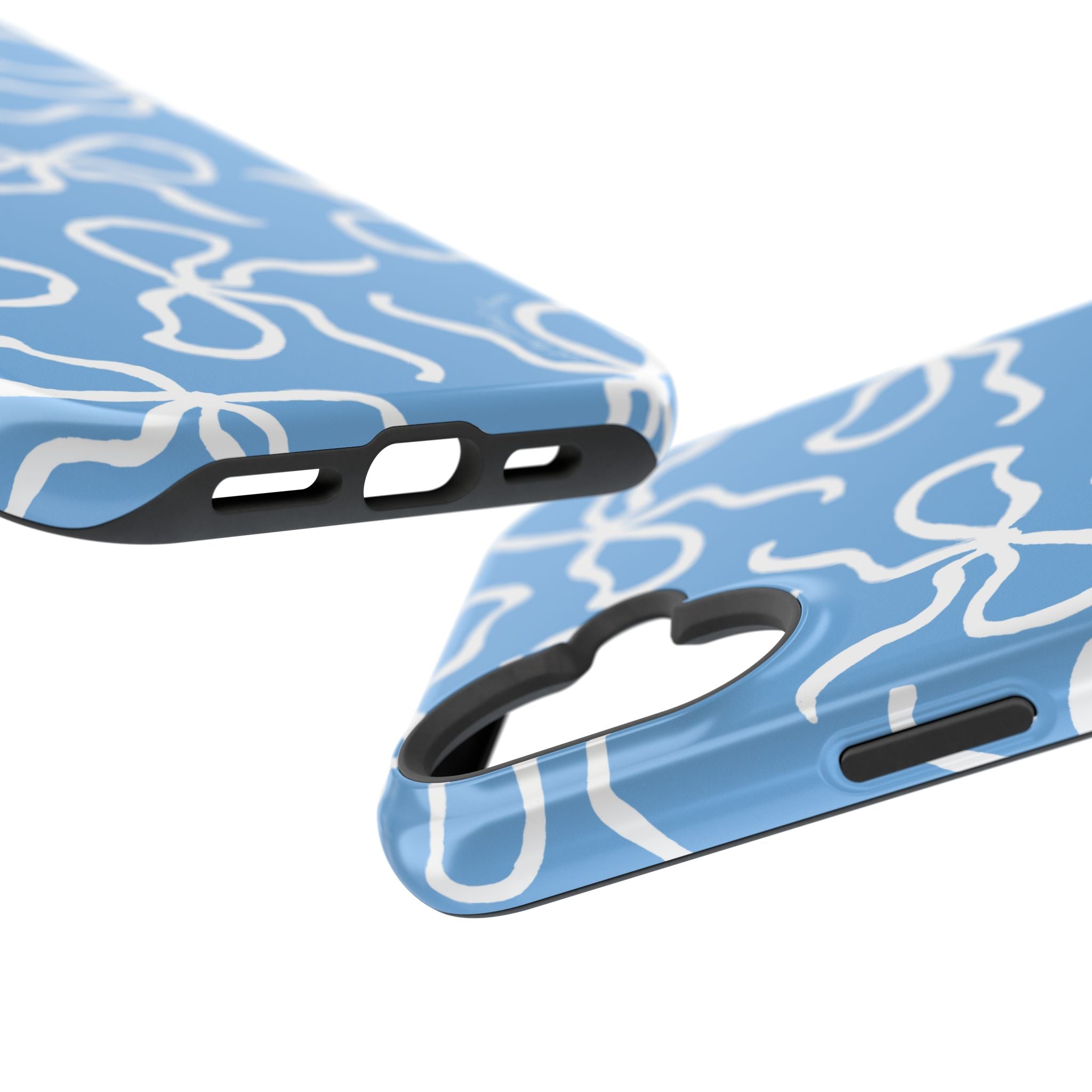 Blue & White Bows MagSafe Tough Case [iPhone 13 - iPhone 16]